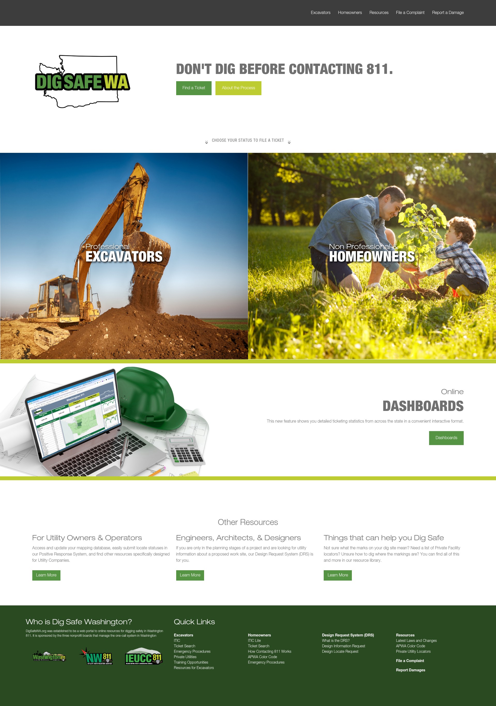 Screenshot of digsafewa.com