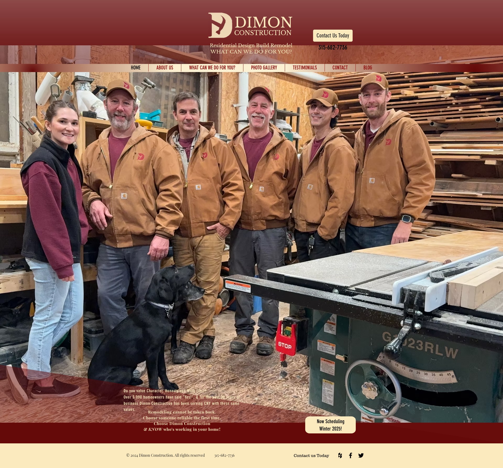 Screenshot of dimonconstruction.com