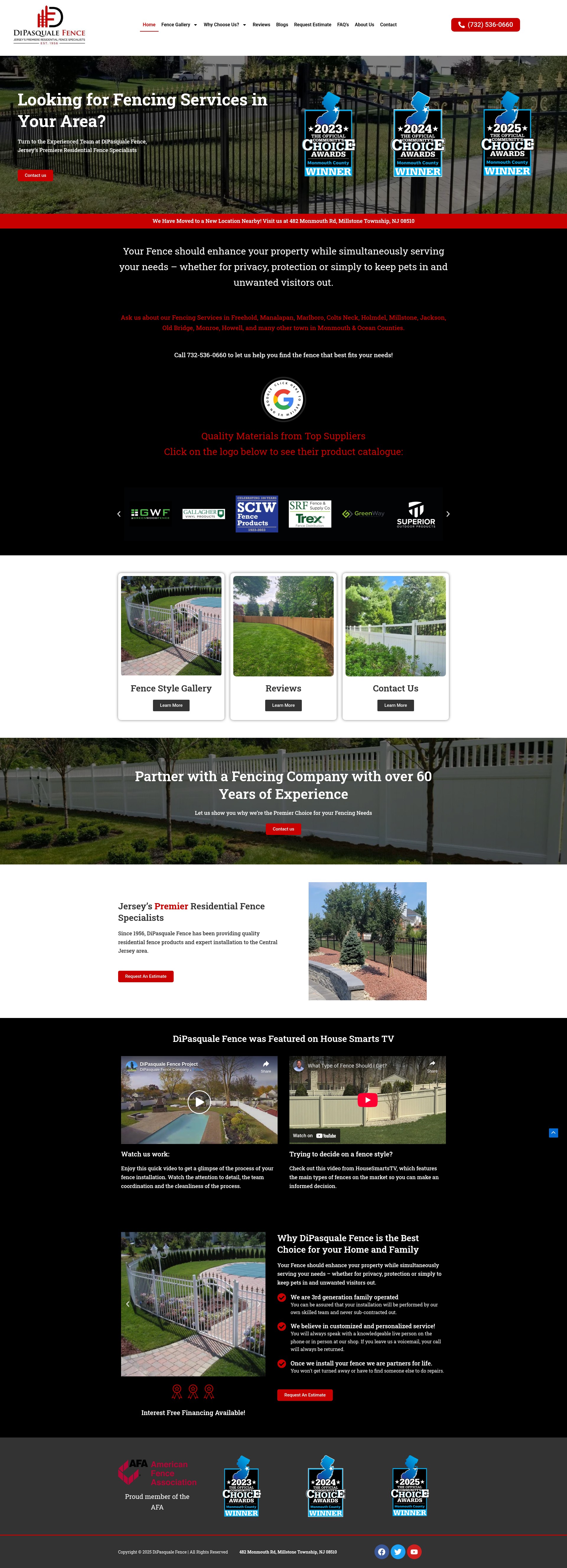 Screenshot of dipasqualefence.com