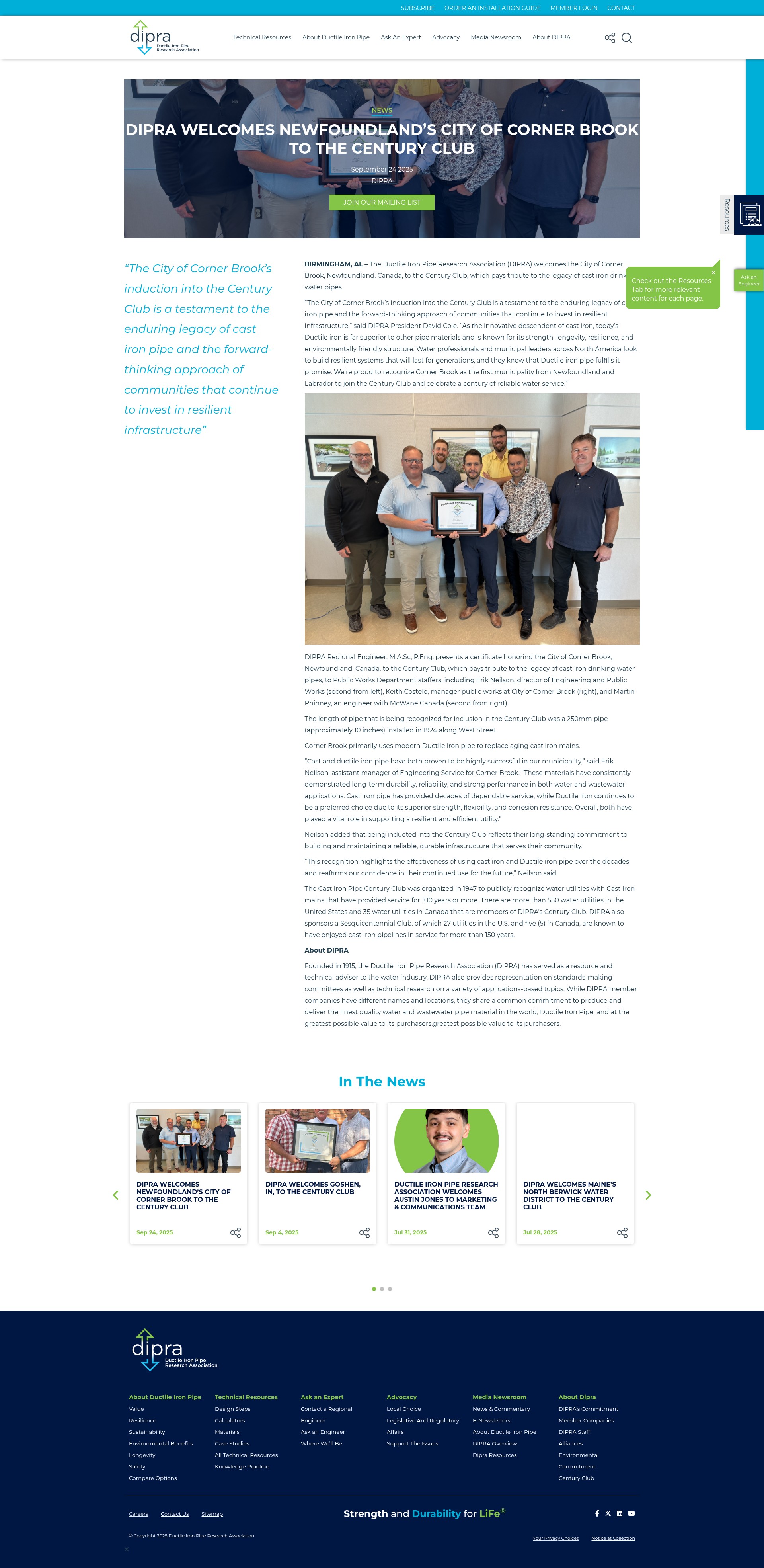 Screenshot of dipra.org