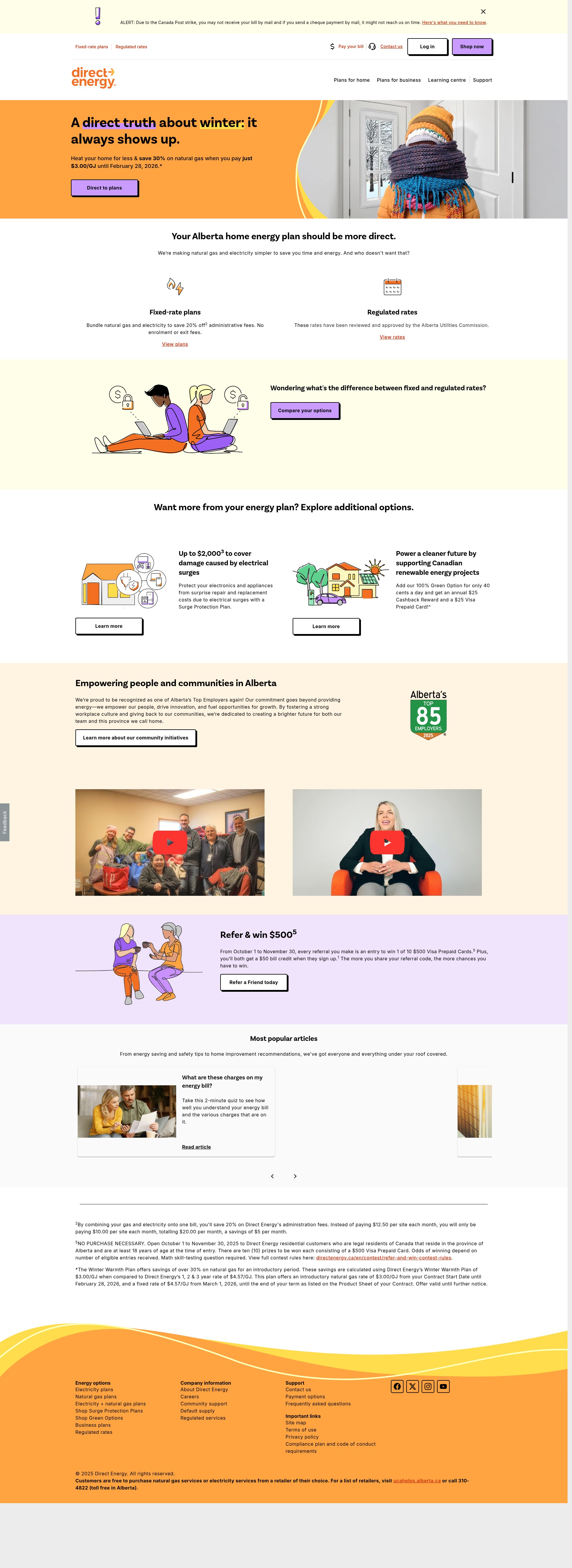 Screenshot of directenergy.ca