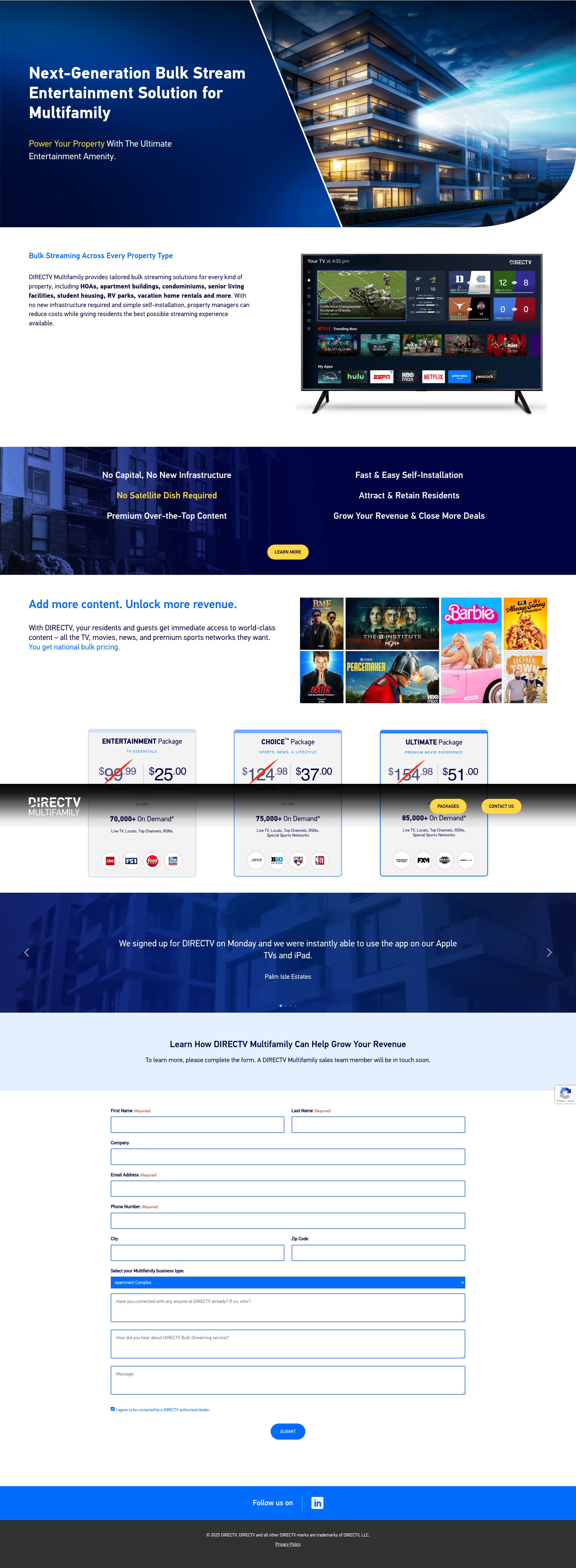 Screenshot of directv-mdu.com