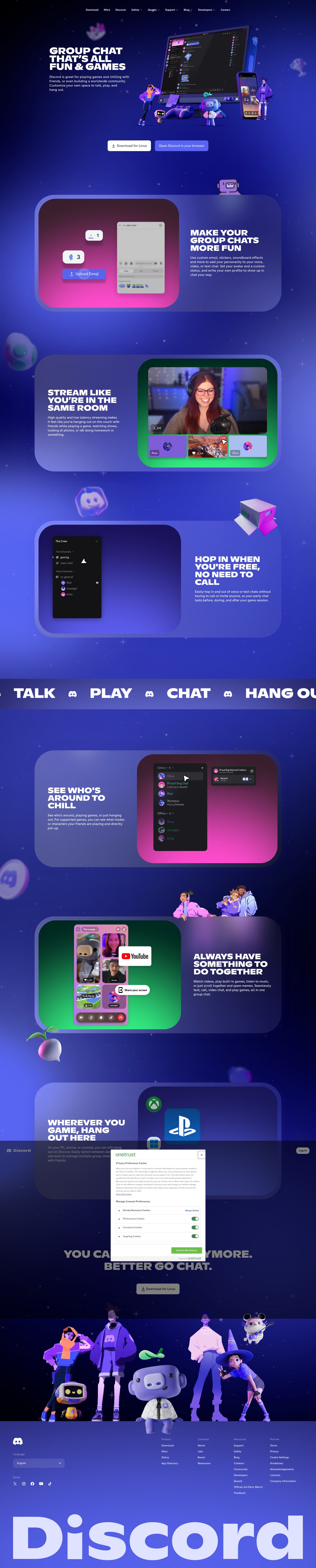 Screenshot of discord.gg