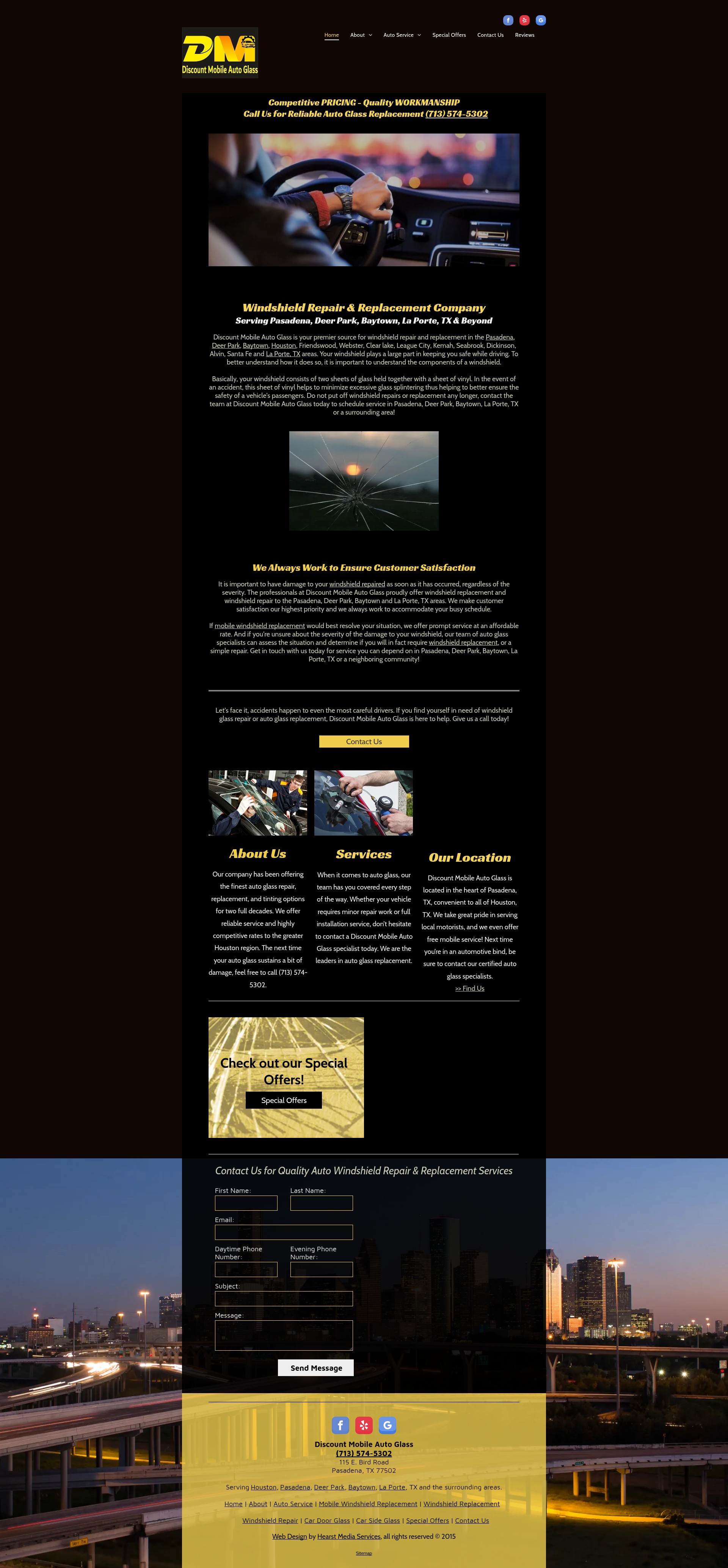 Screenshot of discountauto-glass.com
