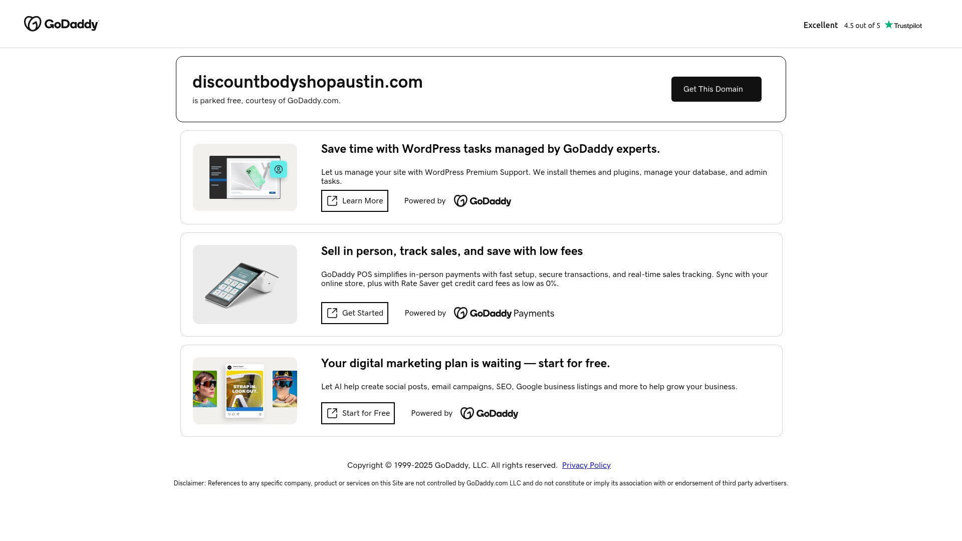 Screenshot of discountbodyshopaustin.com