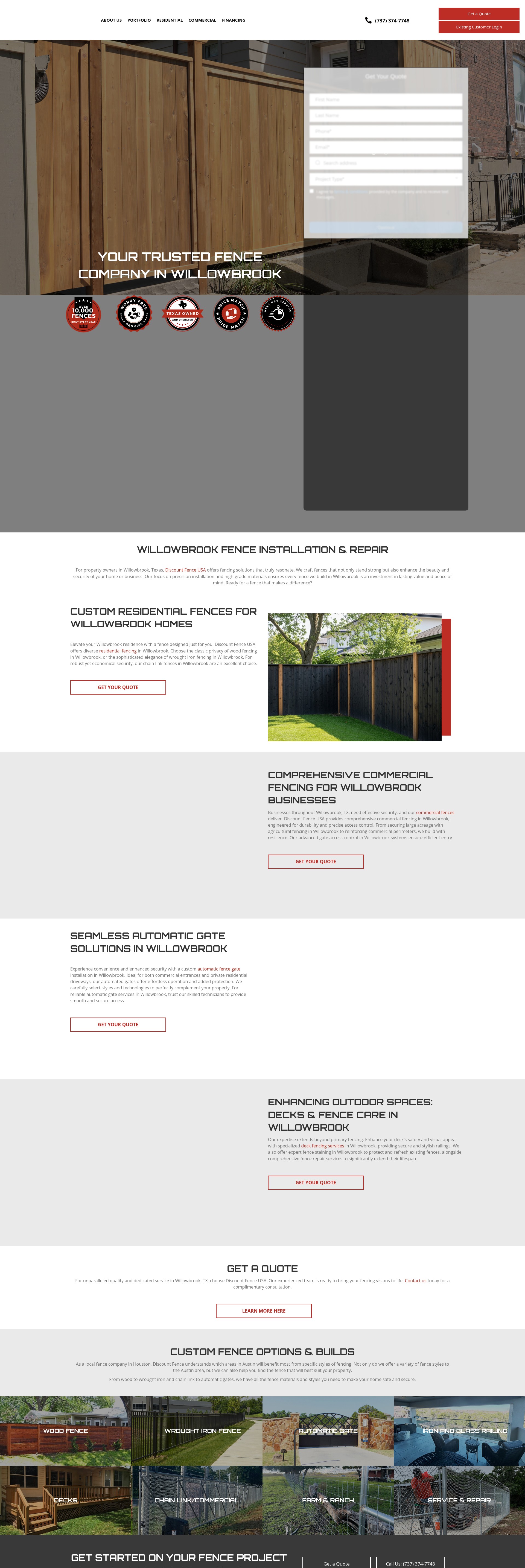 Screenshot of discountfenceusa.com