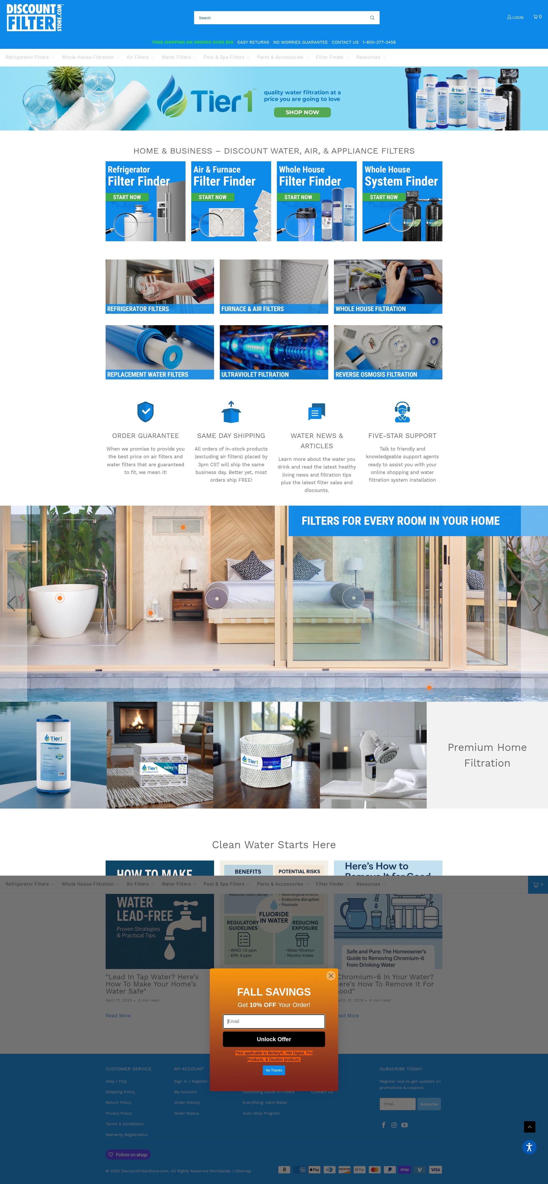 Screenshot of discountfilterstore.com