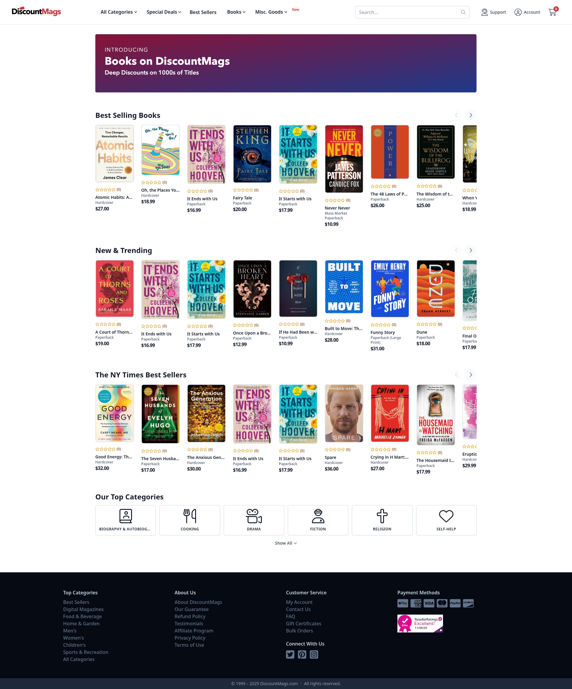 Screenshot of discountmags.com