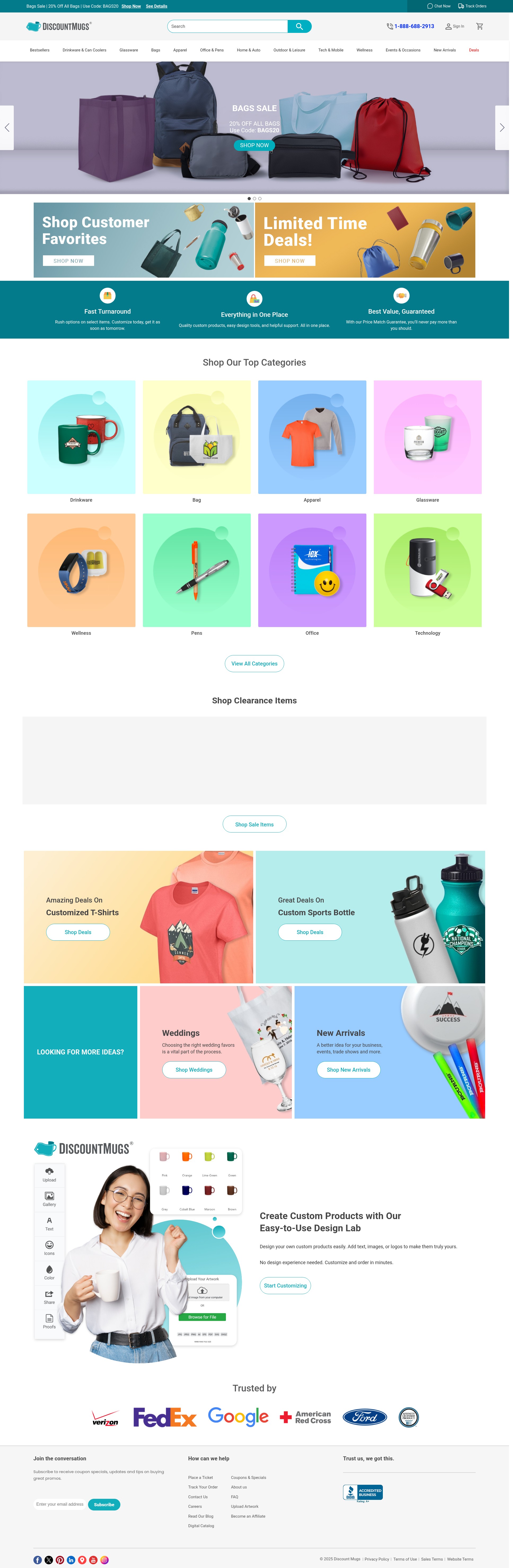 Screenshot of discountmugs.com