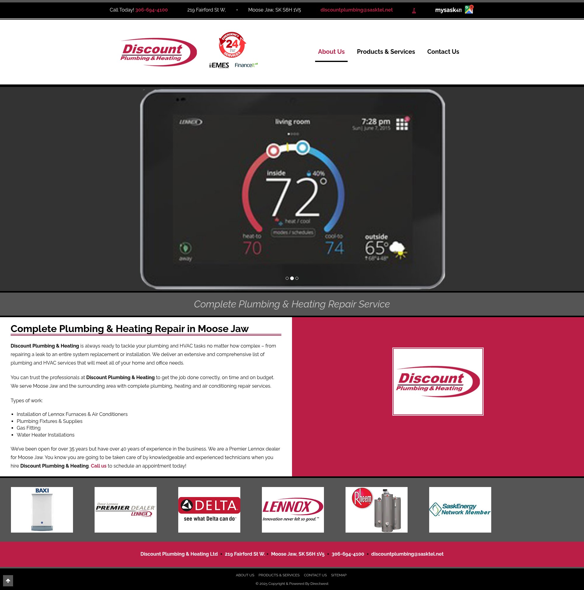 Screenshot of discountplumbing.ca