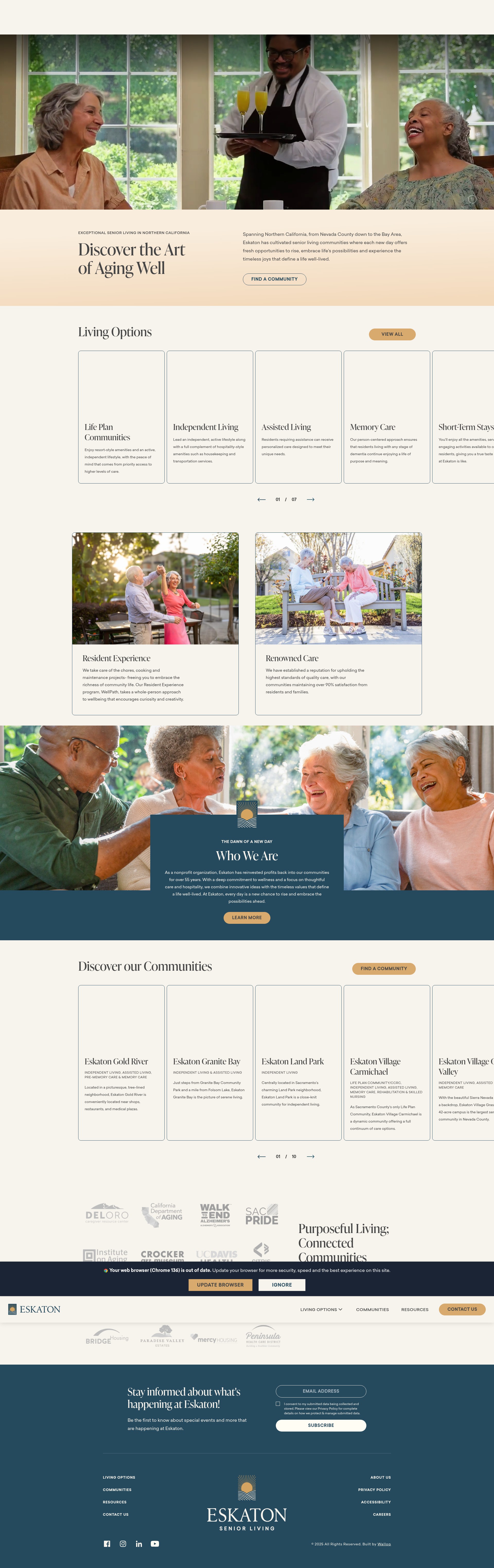 Screenshot of discover.eskaton.org