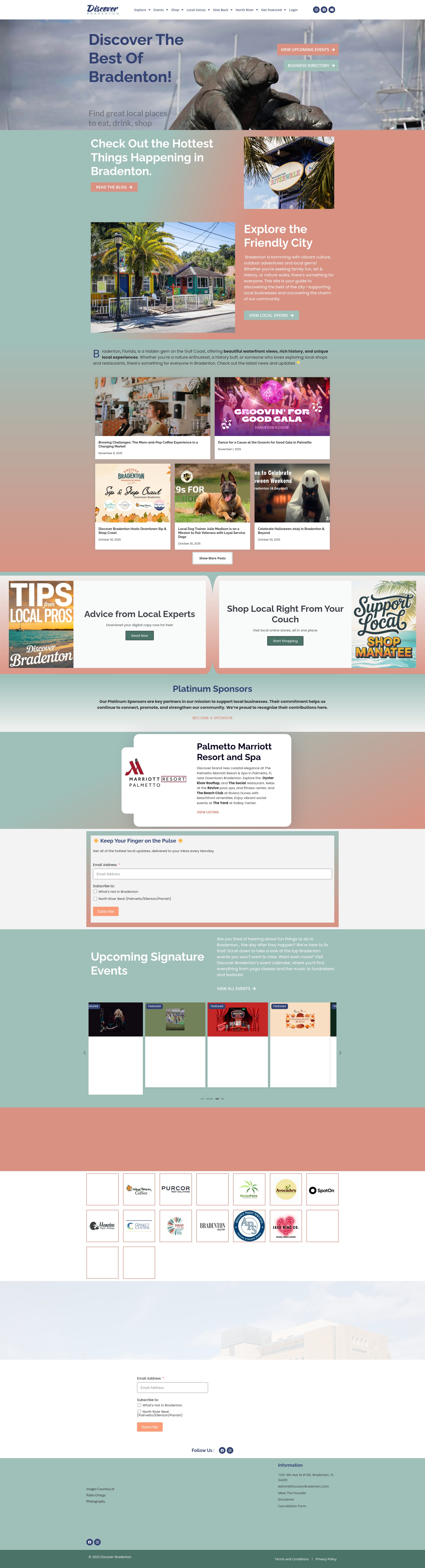 Screenshot of discoverbradenton.com