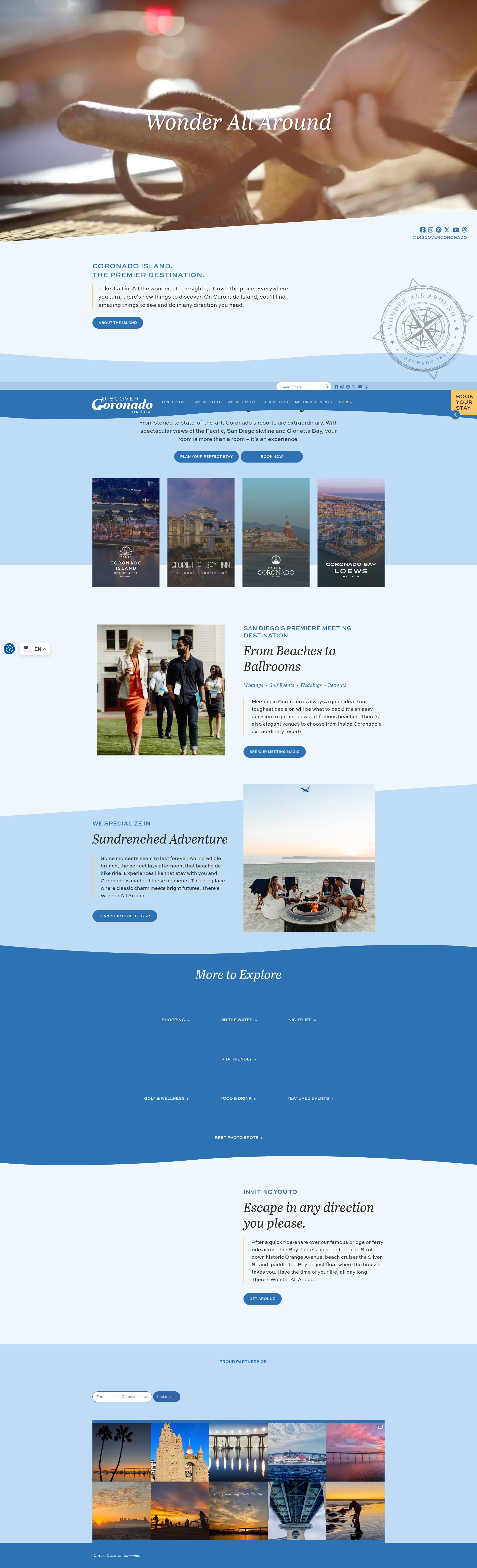 Screenshot of discovercoronado.com