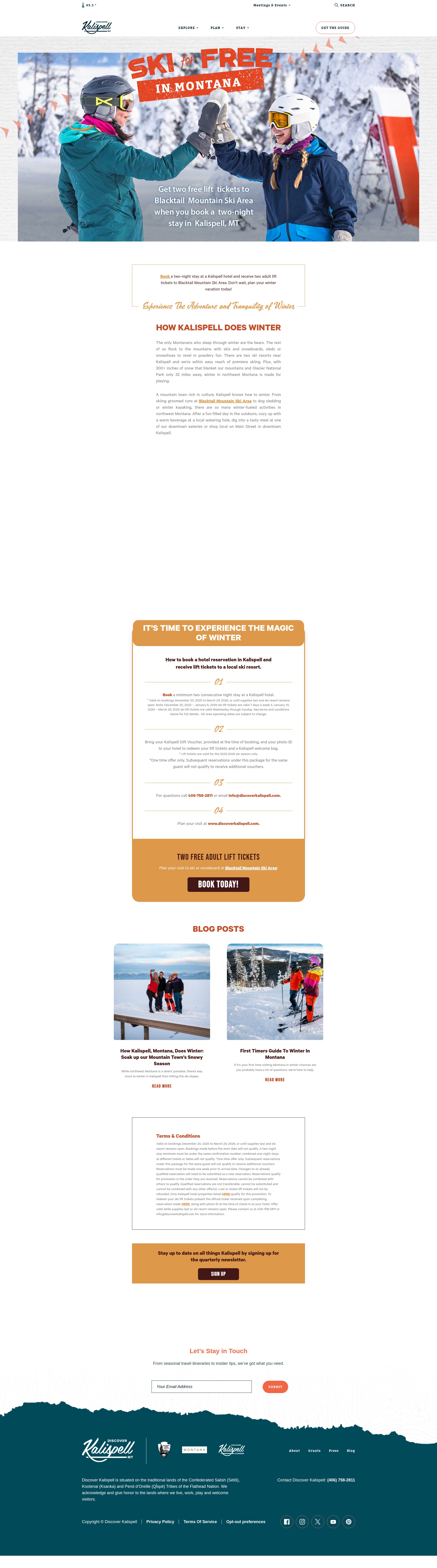 Screenshot of discoverkalispell.com