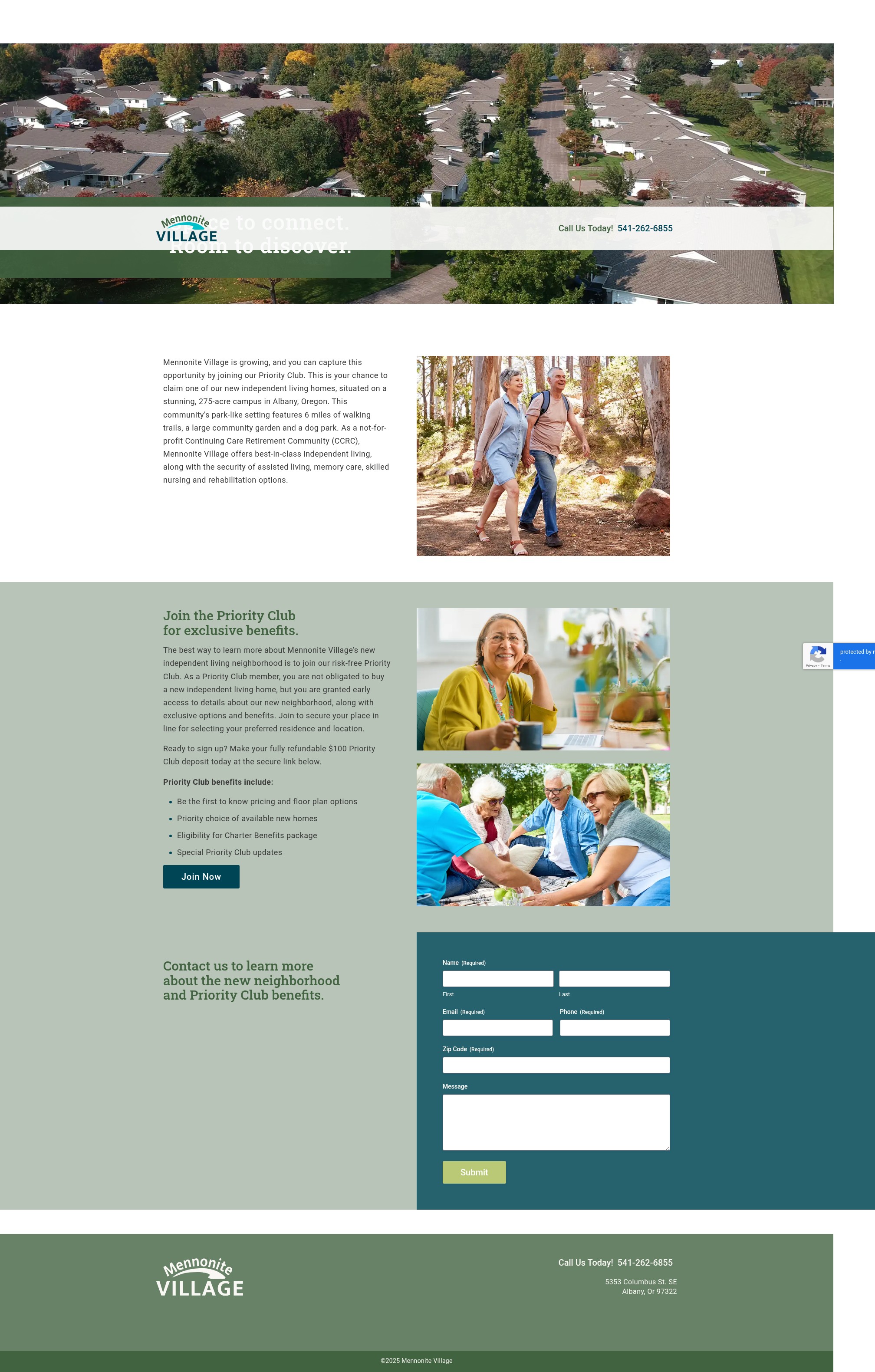 Screenshot of discovermennonitevillage.com