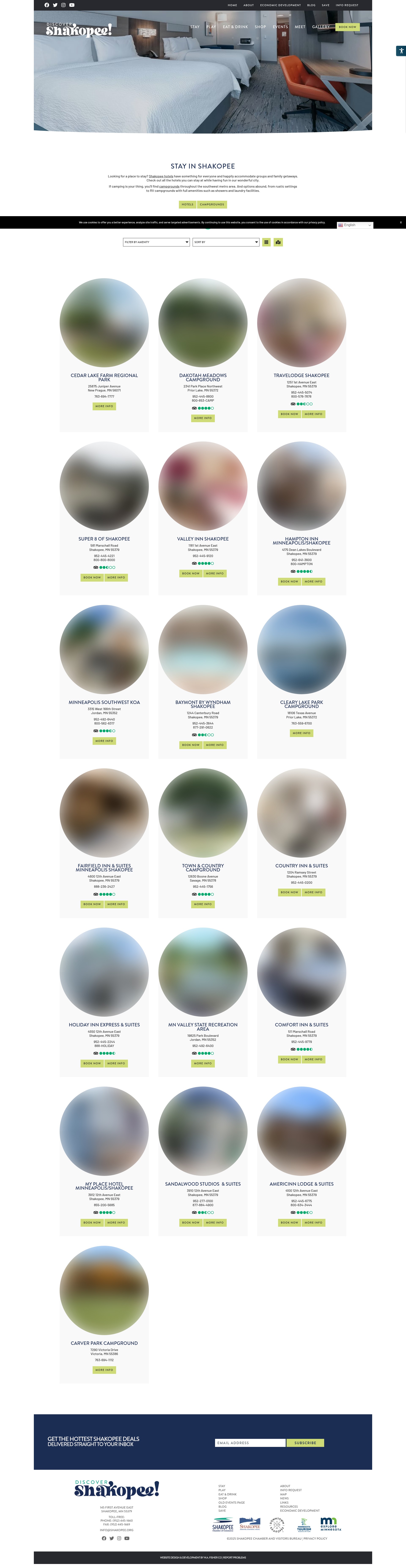 Screenshot of discovershakopee.org