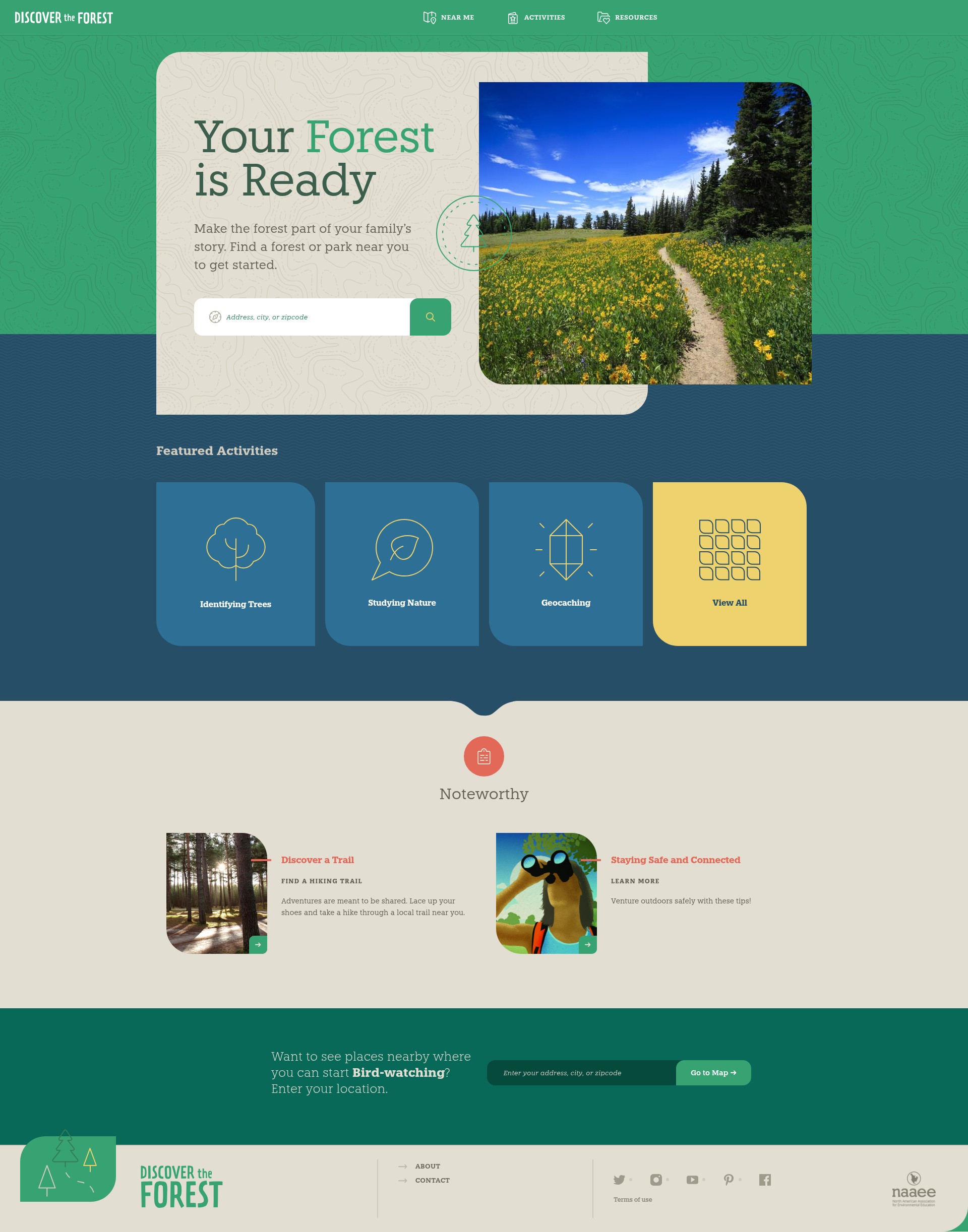 Screenshot of discovertheforest.org