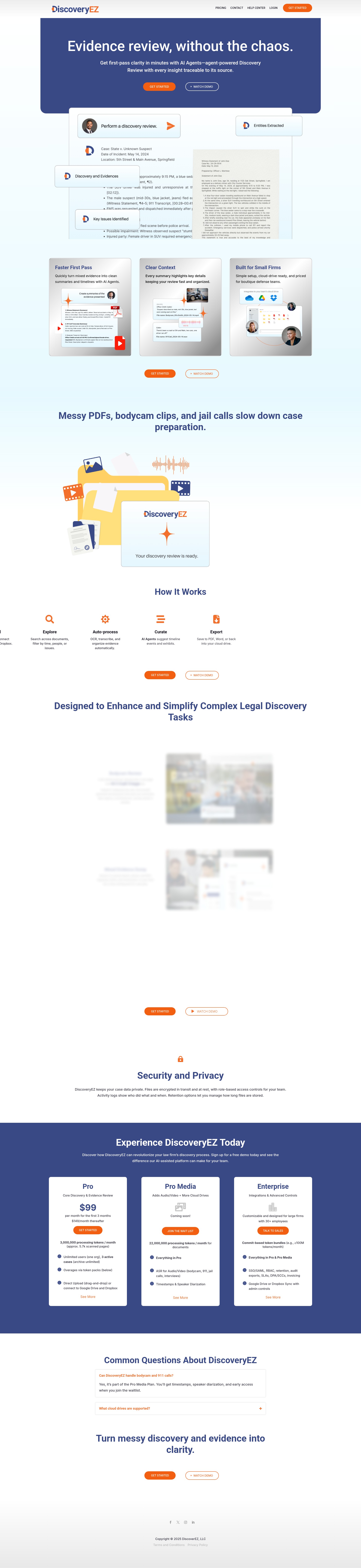Screenshot of discoveryez.com