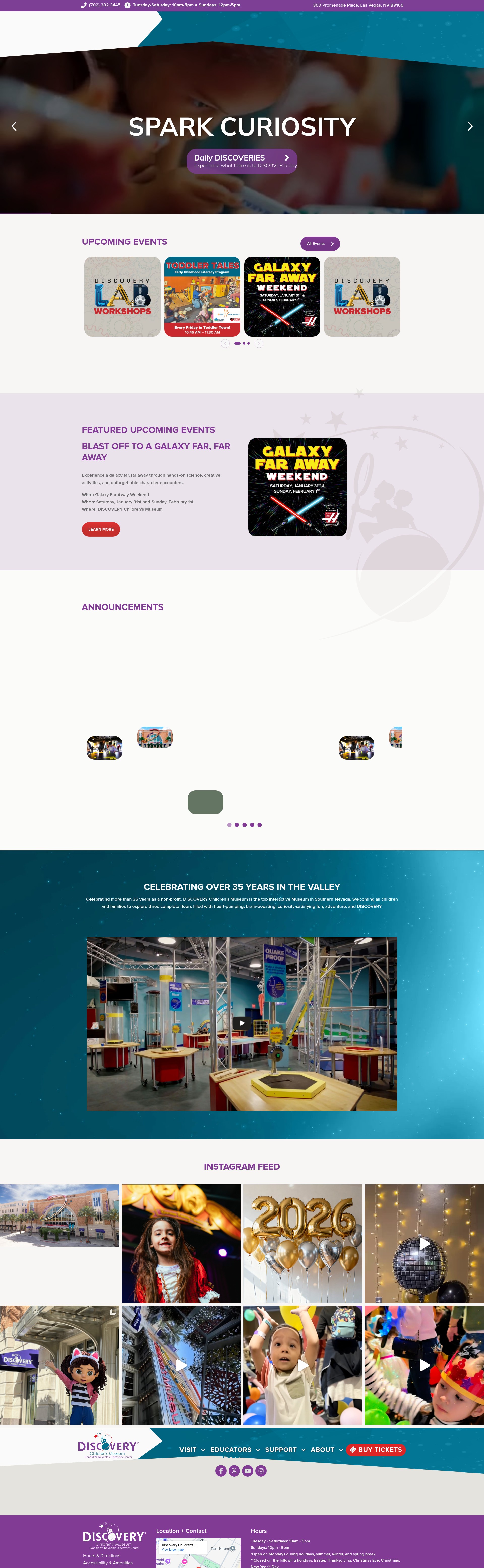 Screenshot of discoverykidslv.org