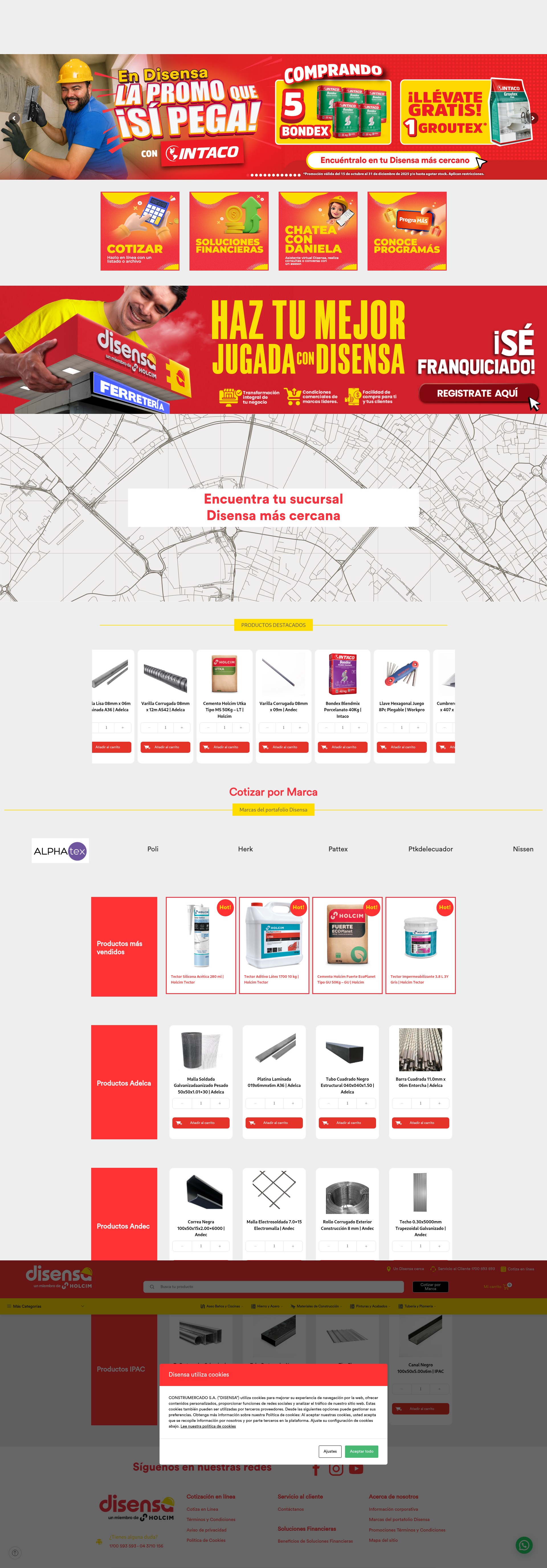 Screenshot of disensa.com.ec