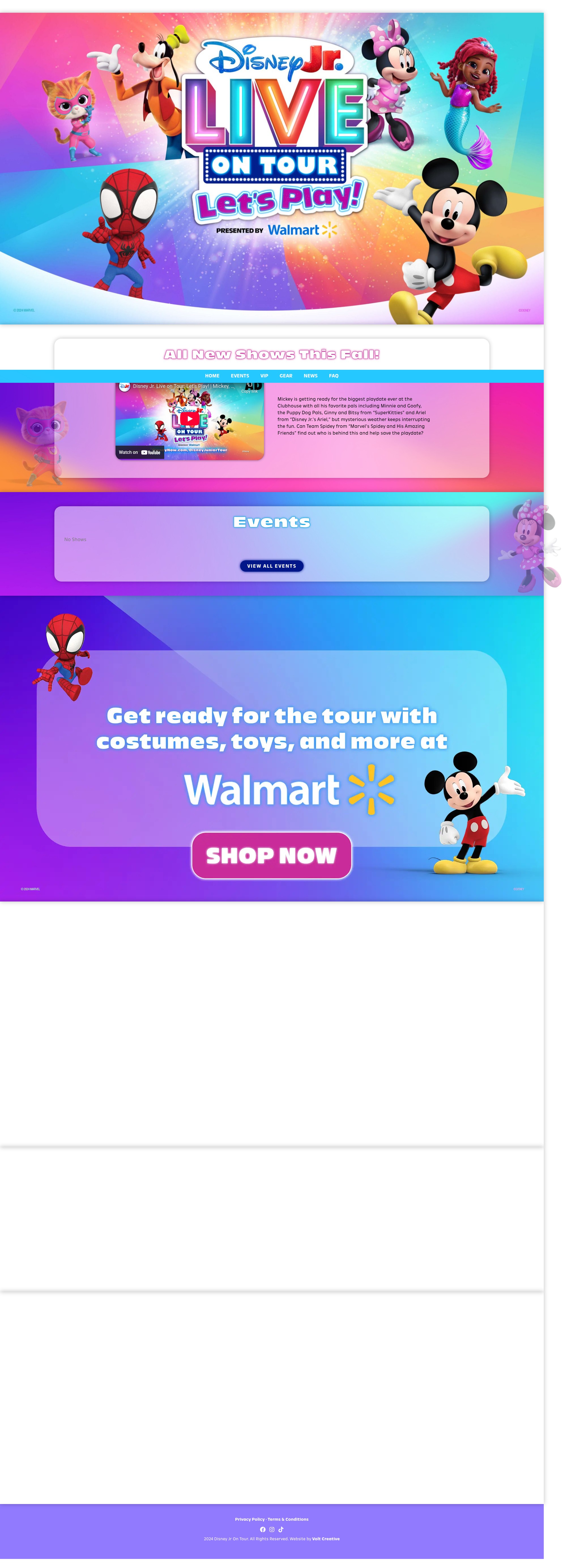Screenshot of disneyjuniortour.com