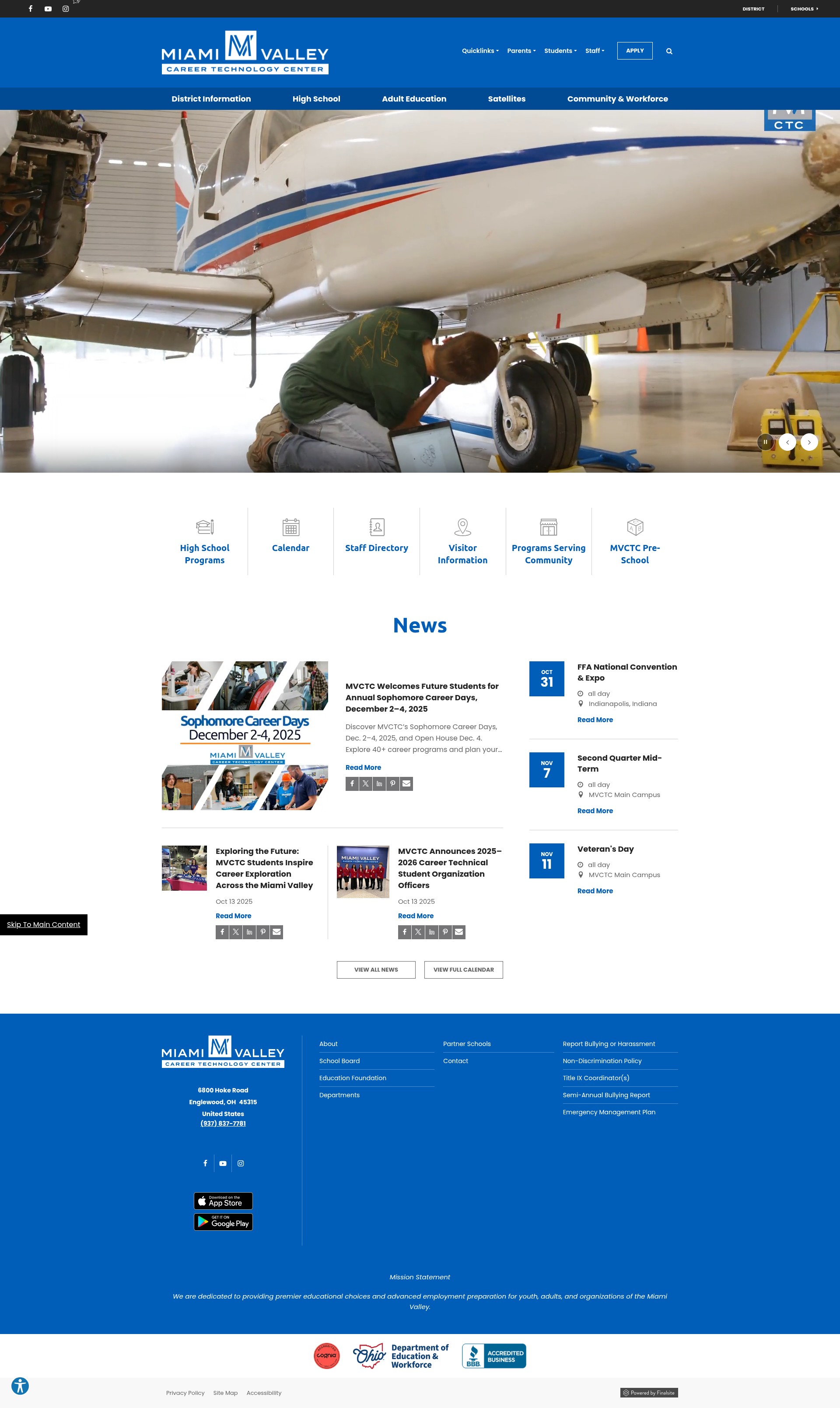 Screenshot of district.mvctc.com