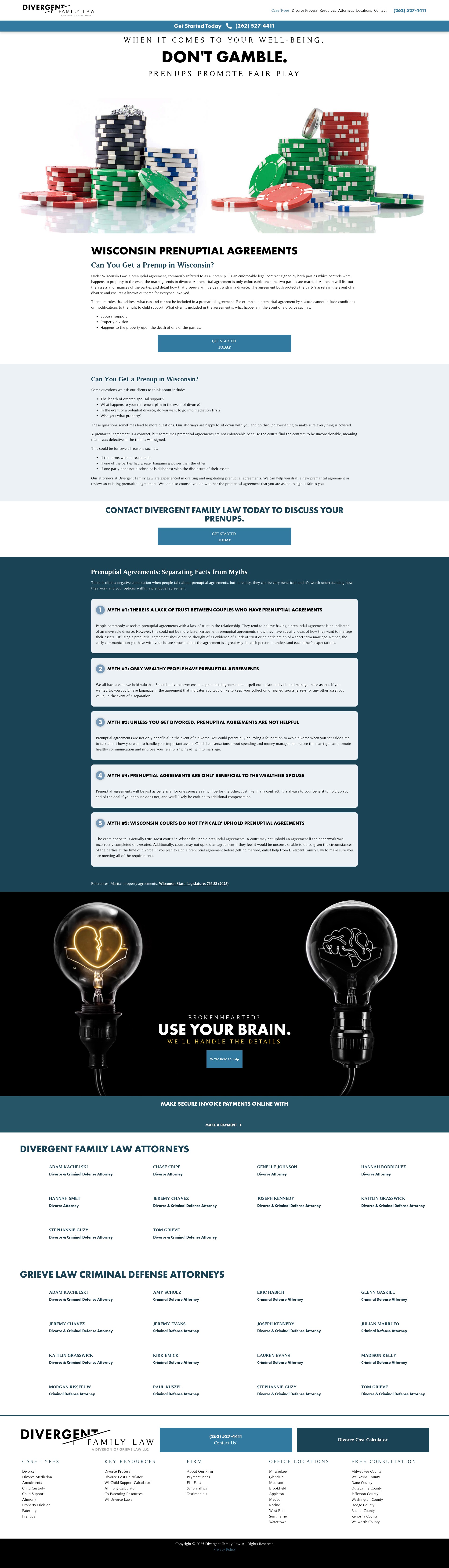 Screenshot of divergentfamilylaw.com