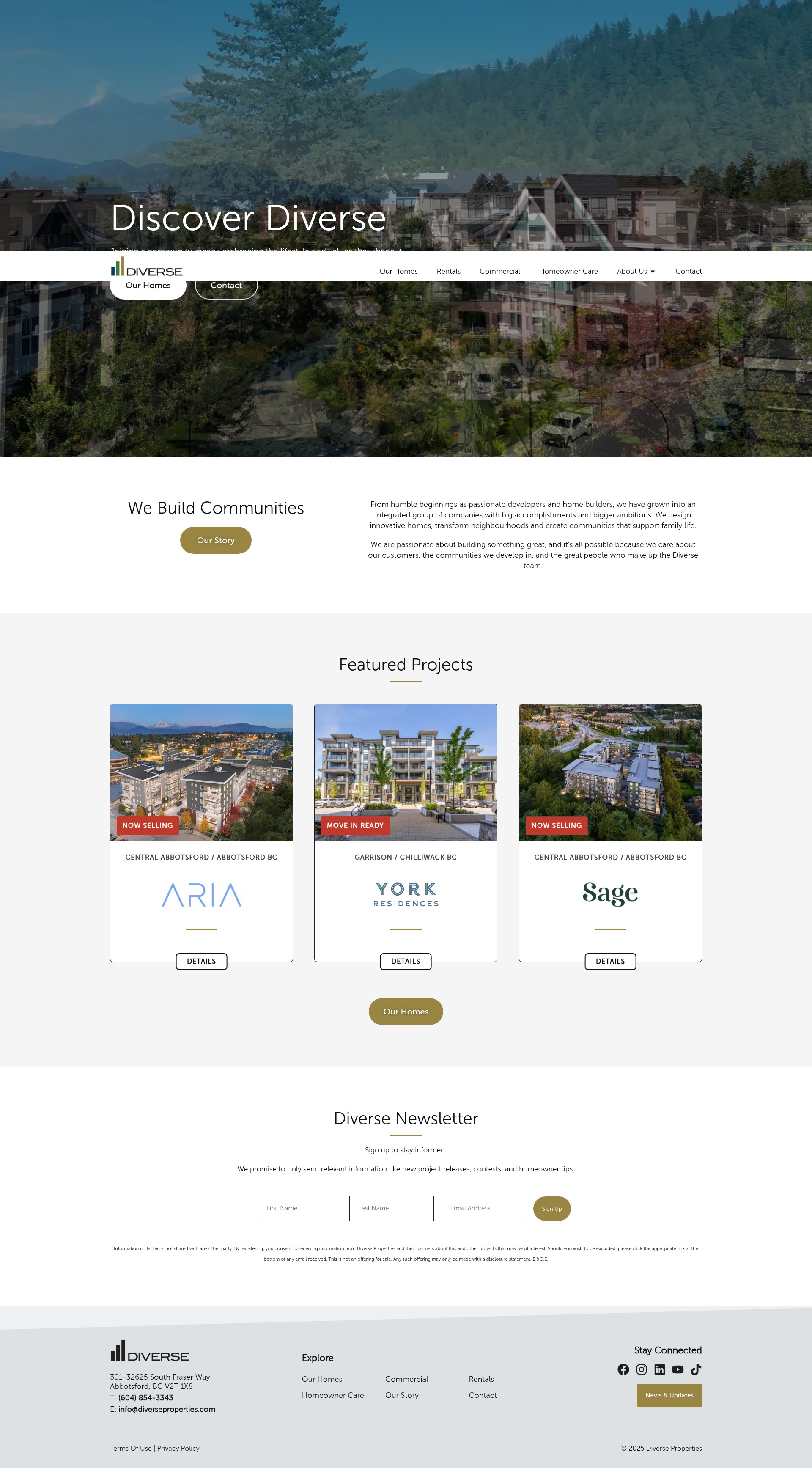 Screenshot of diverseproperties.com