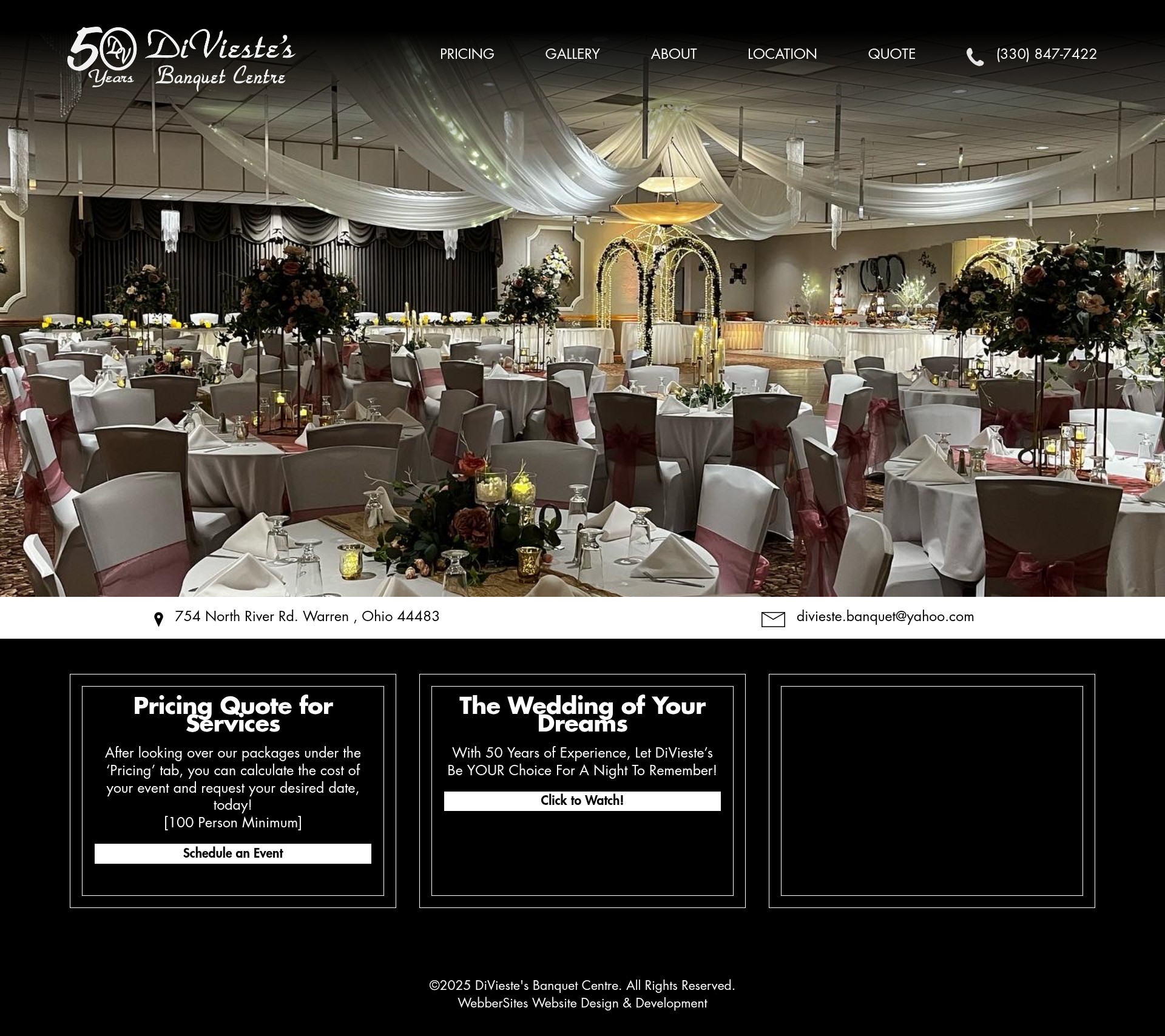 Screenshot of diviestebanquet.com