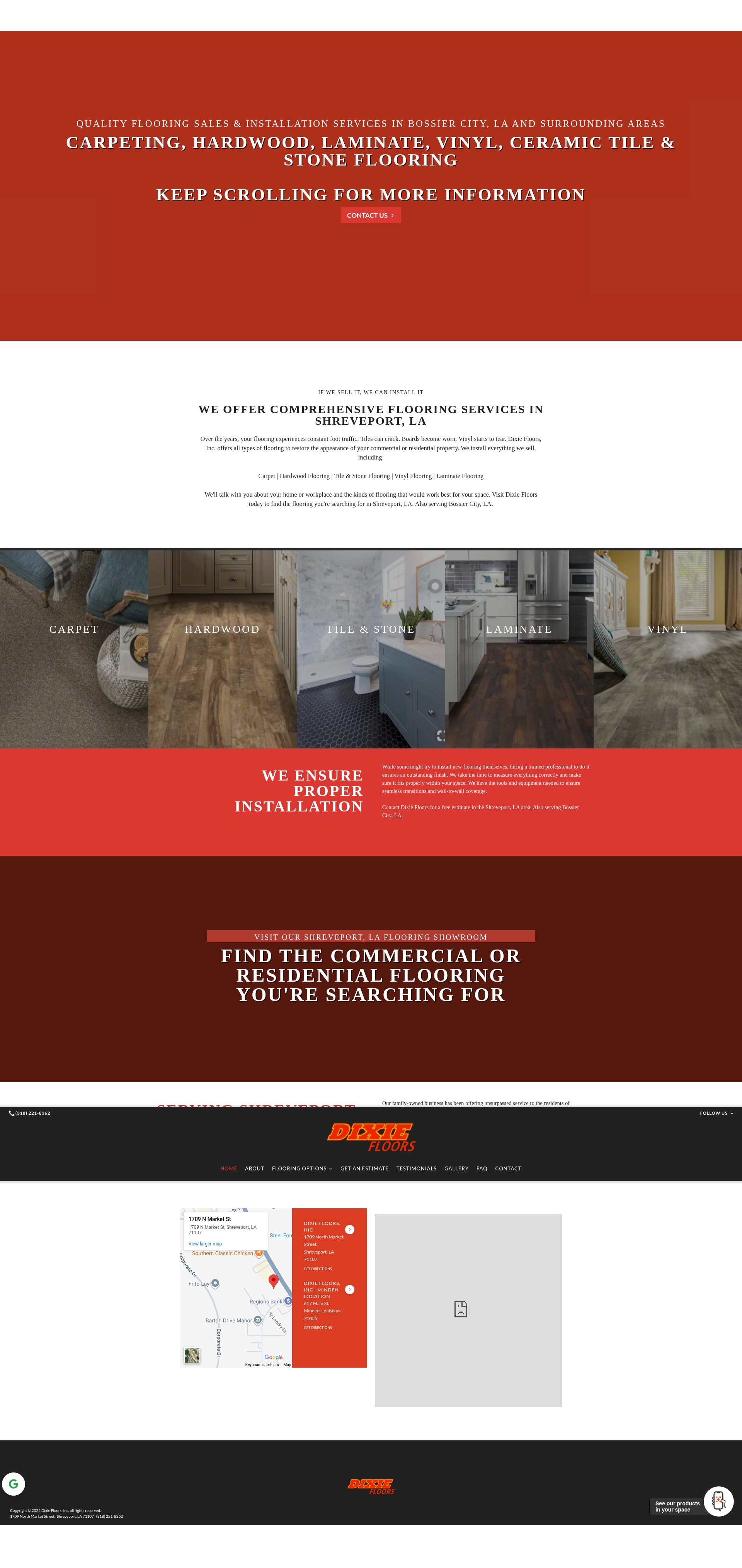 Screenshot of dixiefloors.net