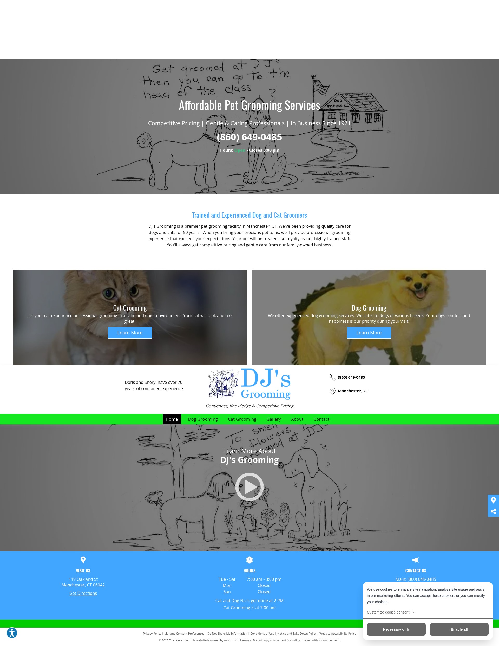 Screenshot of djsgrooming.com