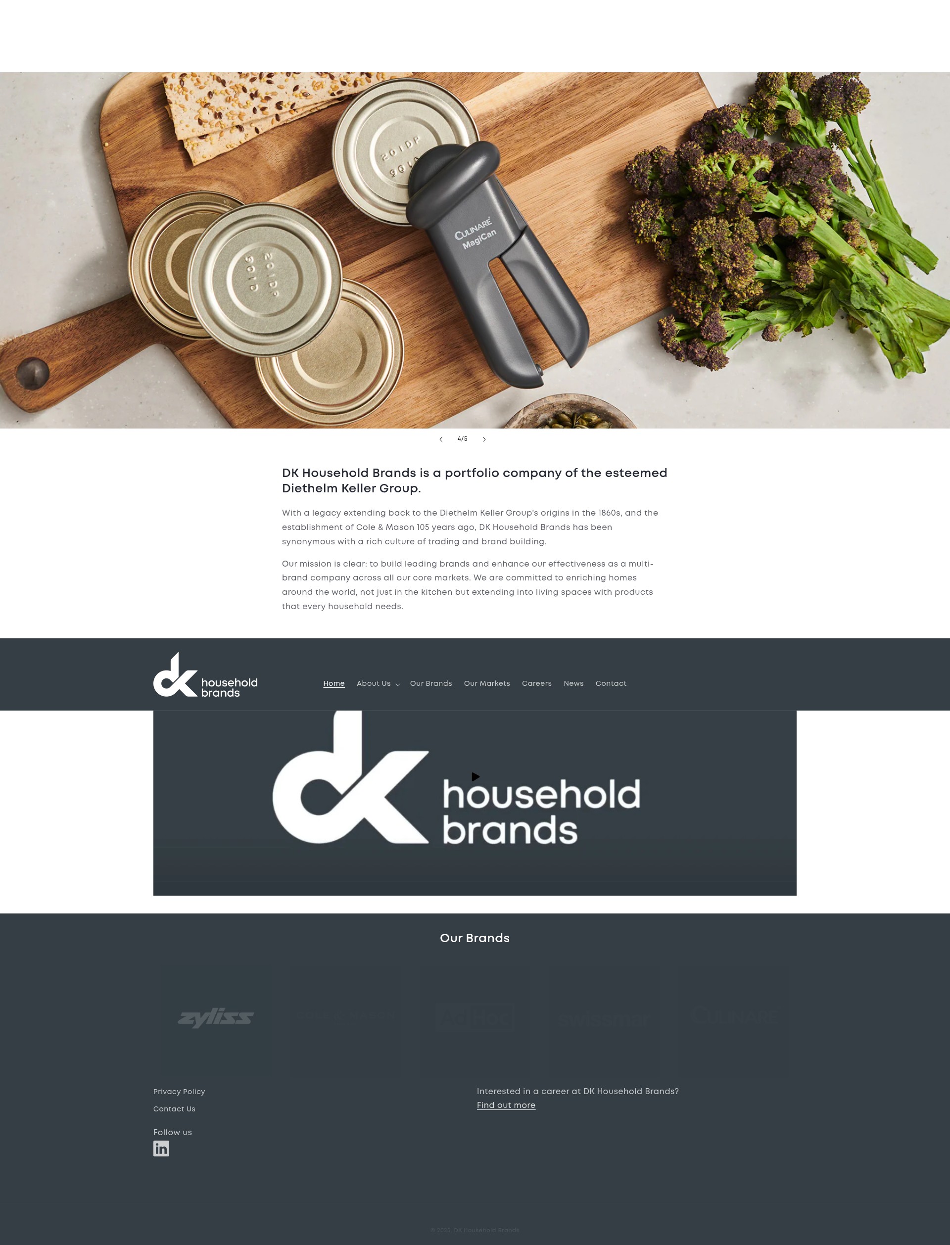 Screenshot of dkbrands.com