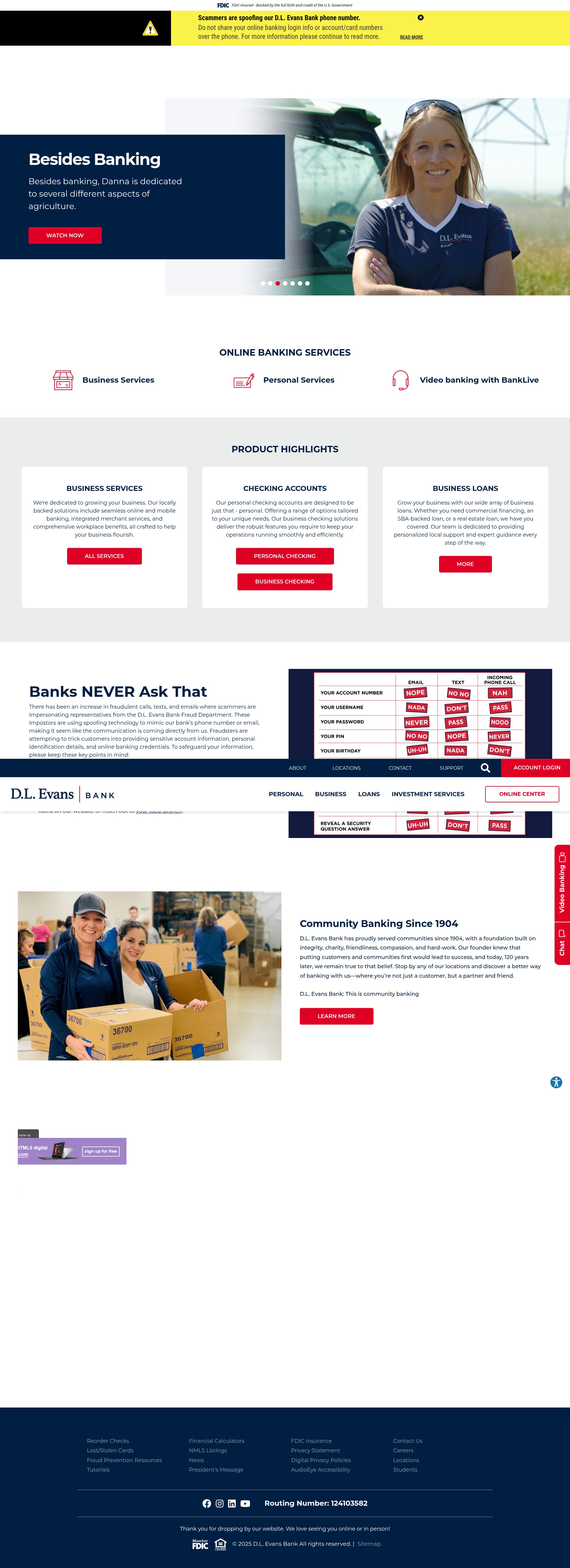 Screenshot of dlevans.com