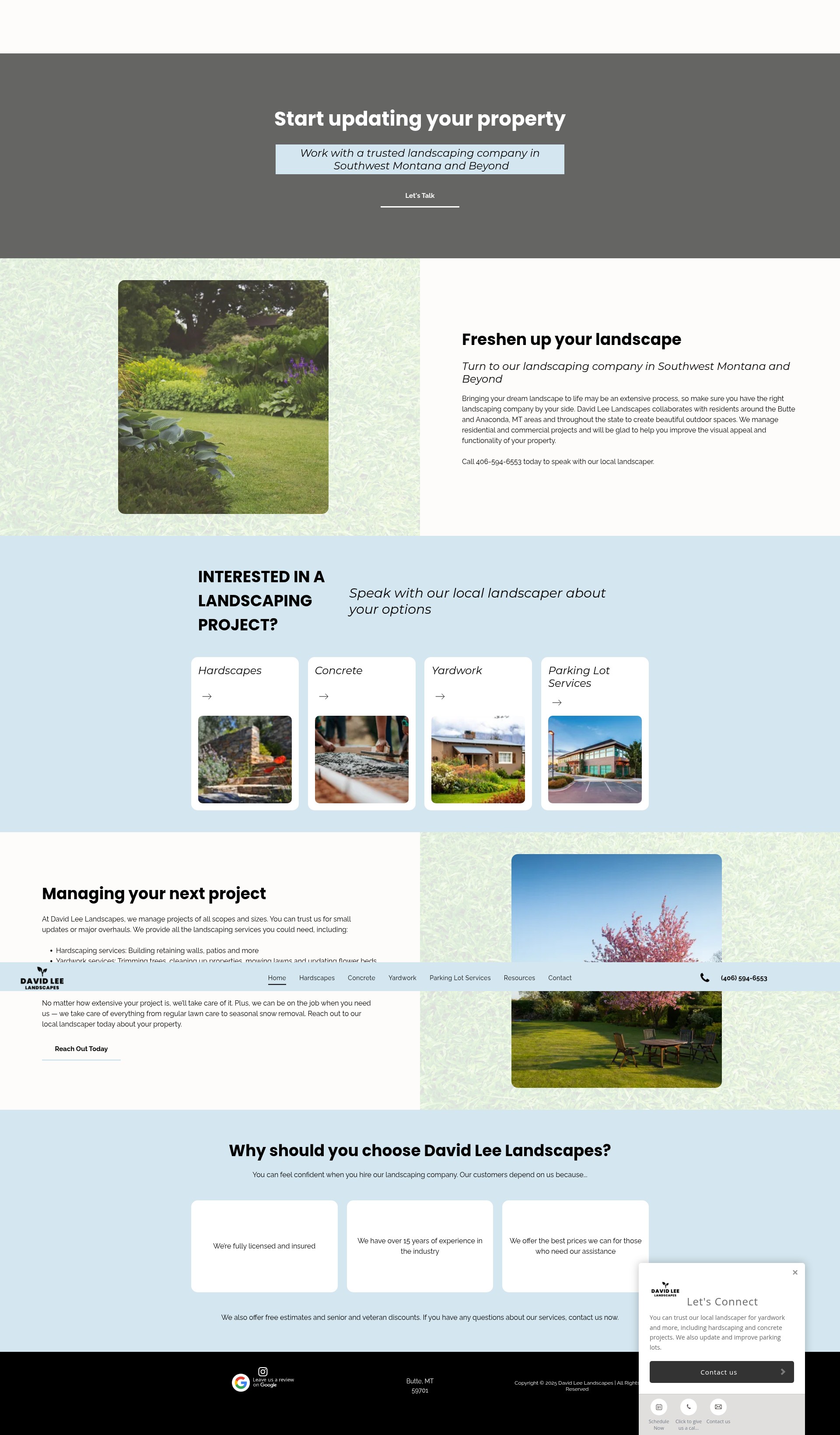 Screenshot of dllandscapesmt.com
