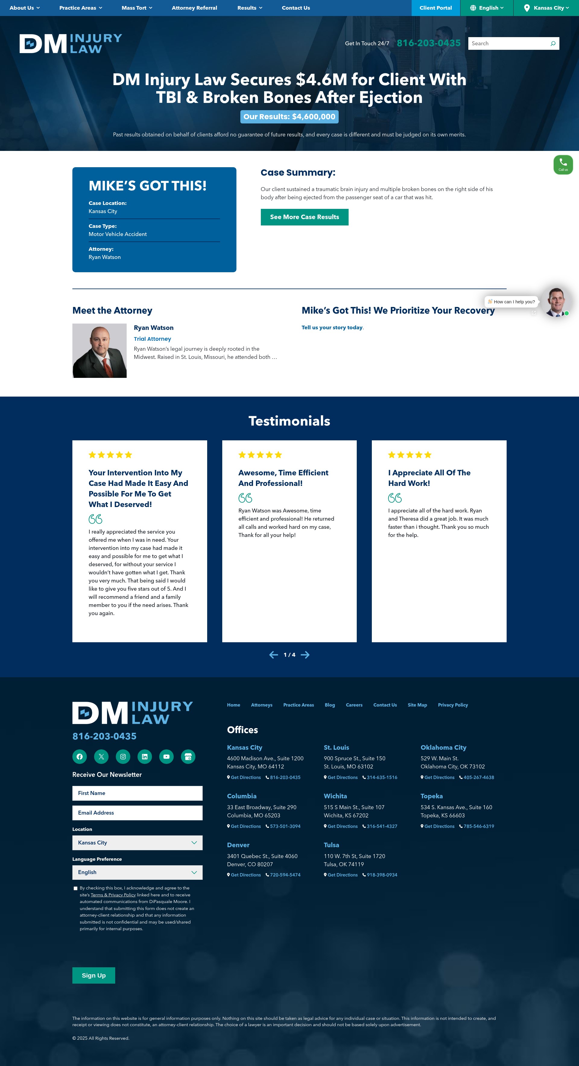 Screenshot of dmlawusa.com
