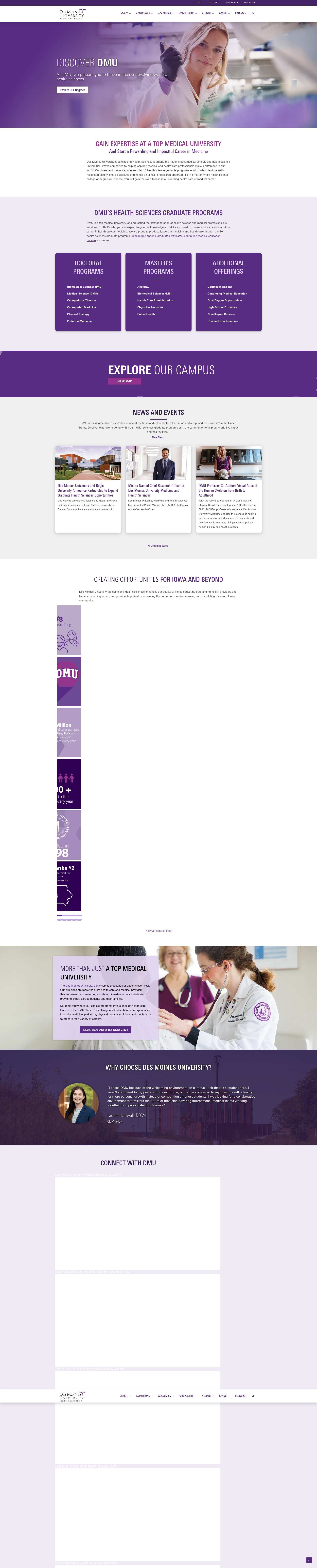 Screenshot of dmu.edu