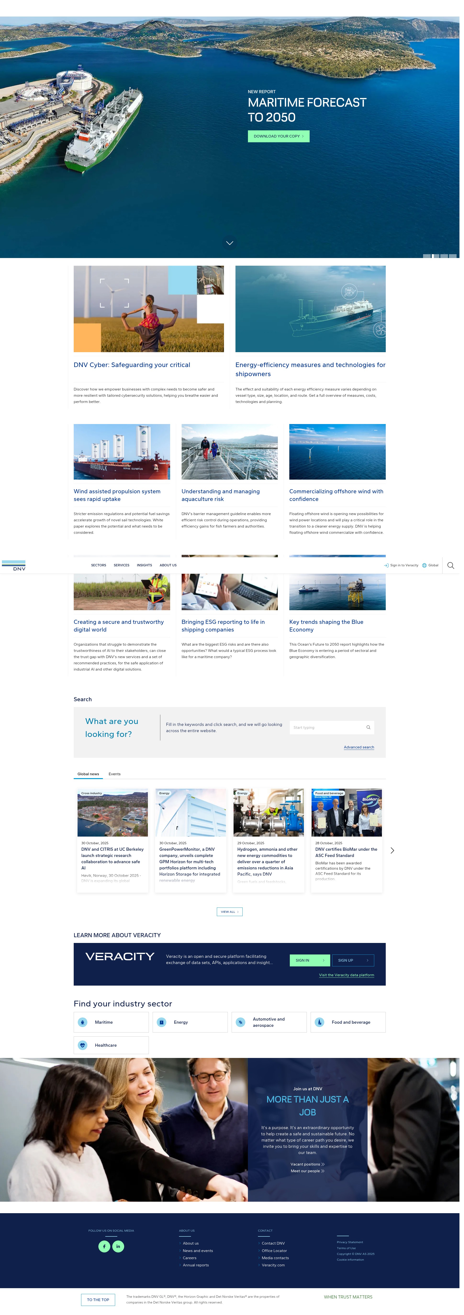 Screenshot of dnv.com