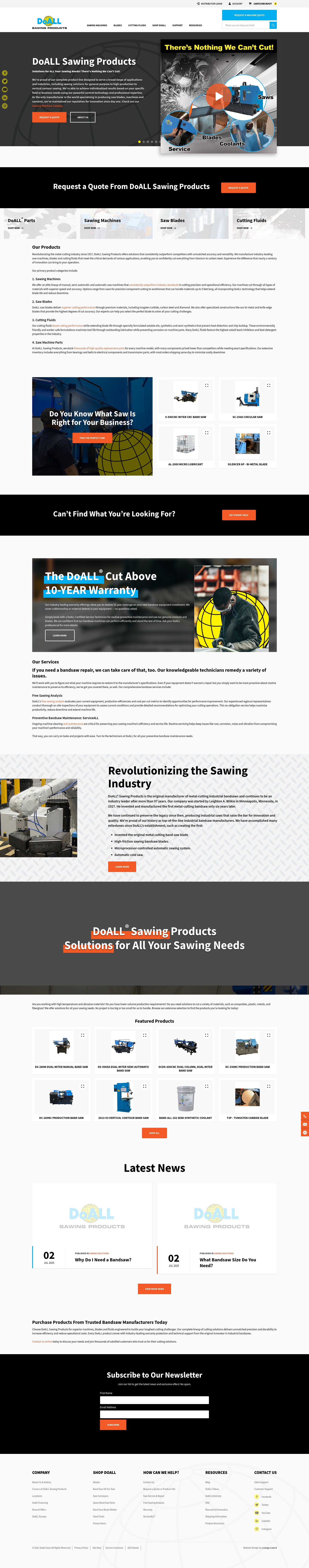 Screenshot of doallsaws.com