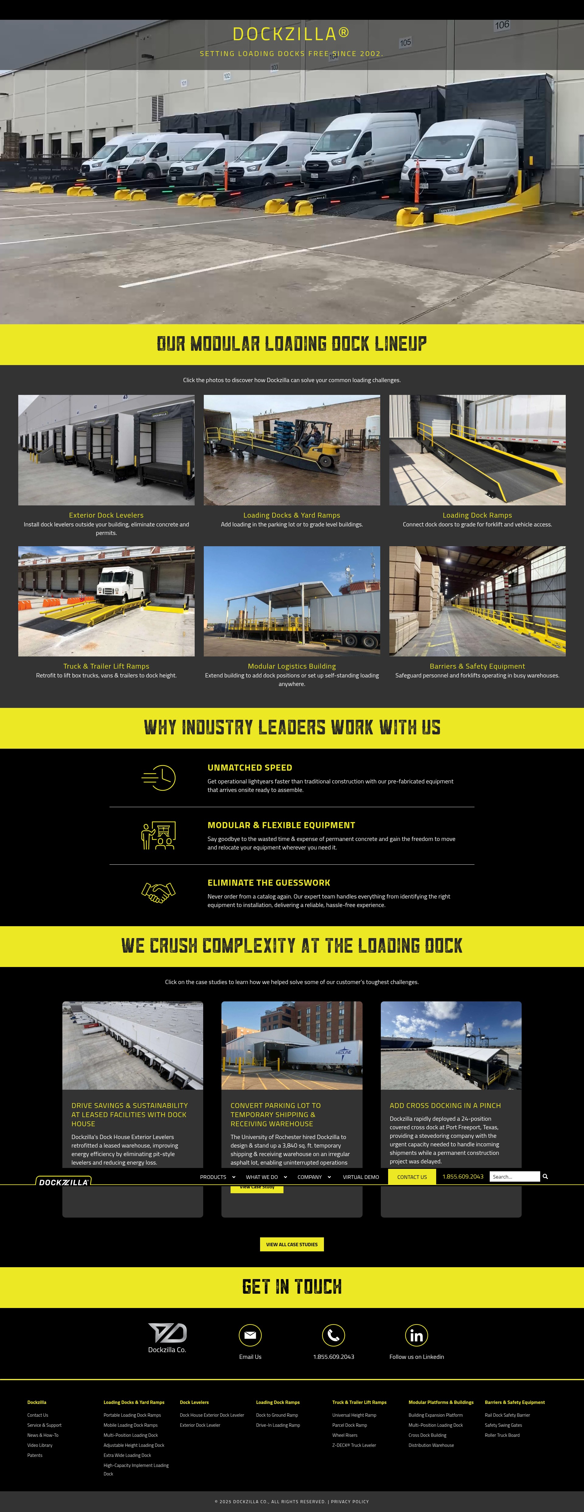 Screenshot of dockzilla.com