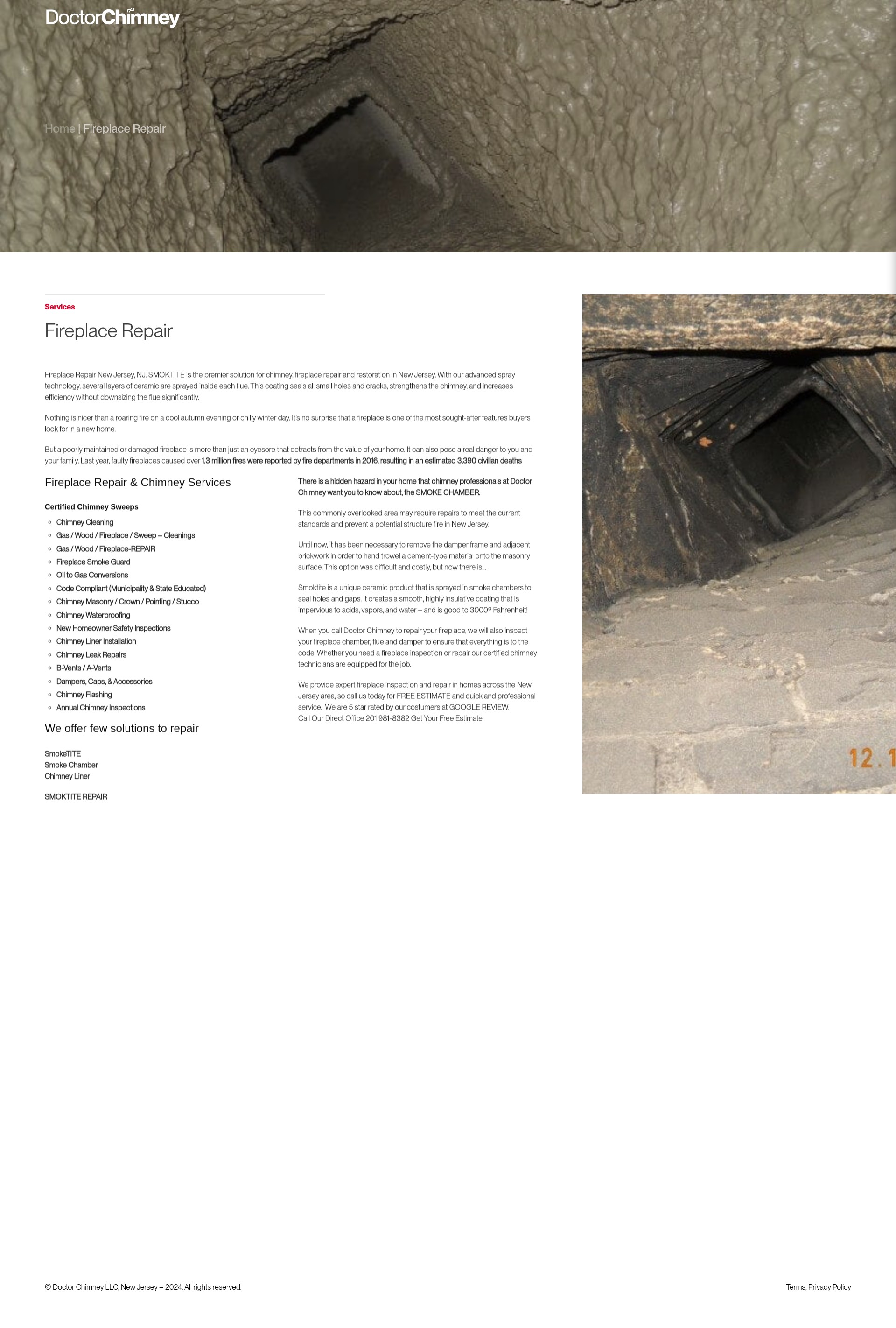 Screenshot of doctorchimney.com