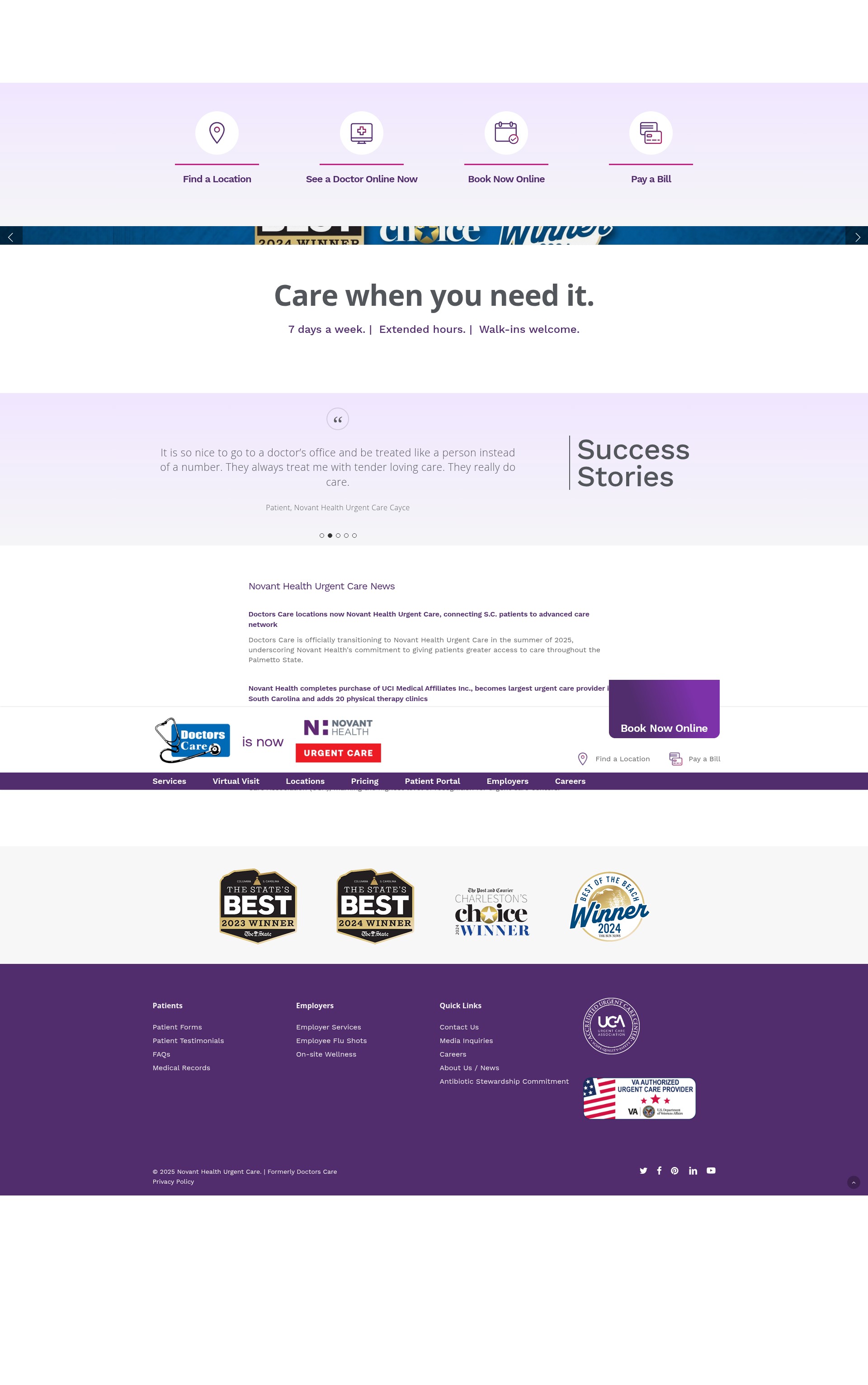 Screenshot of doctorscare.com