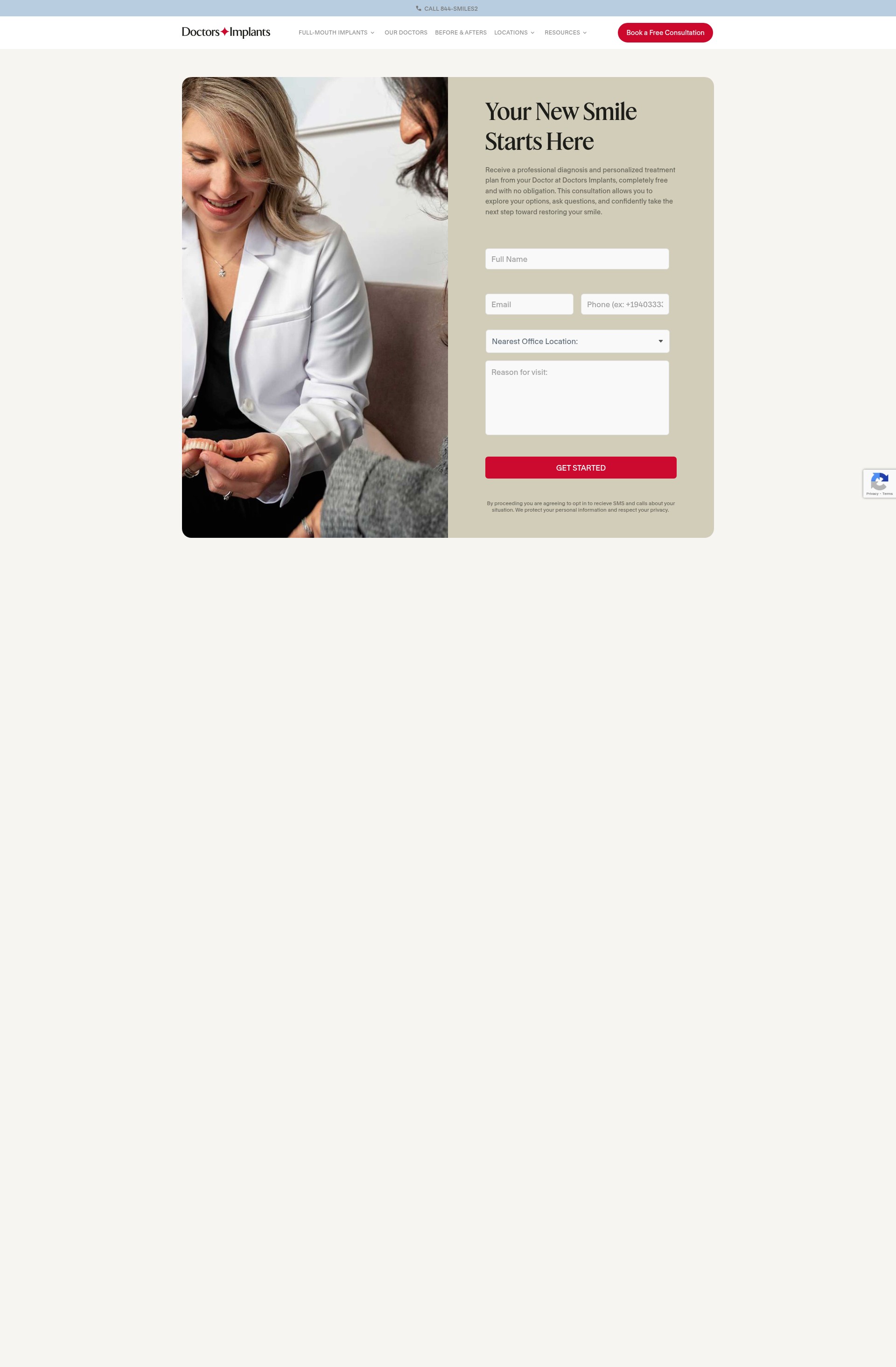 Screenshot of doctorsimplants.com