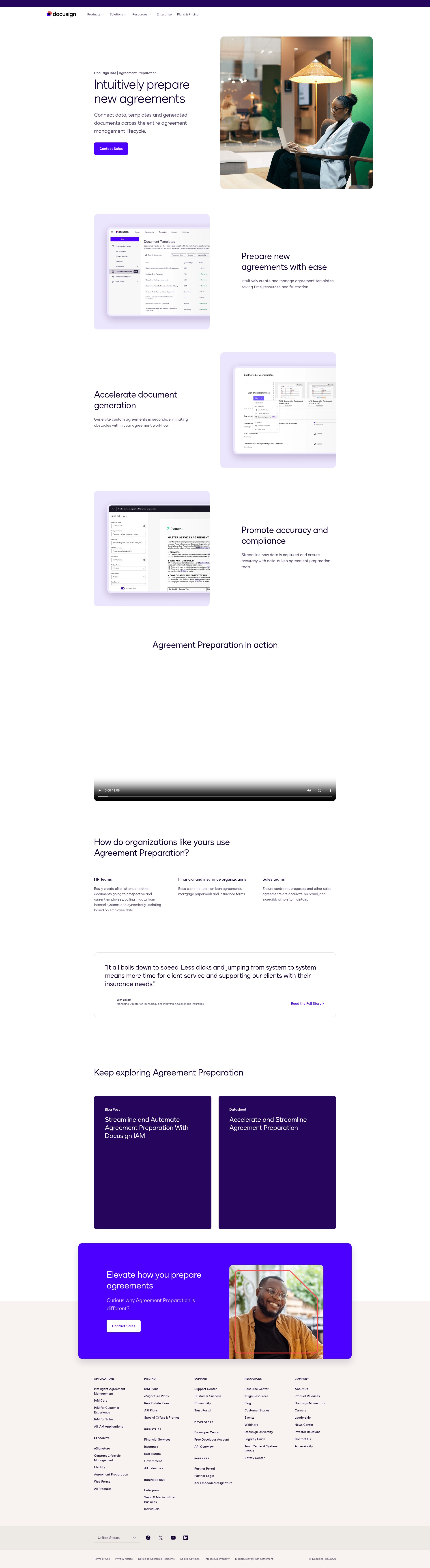 Screenshot of docusign.com