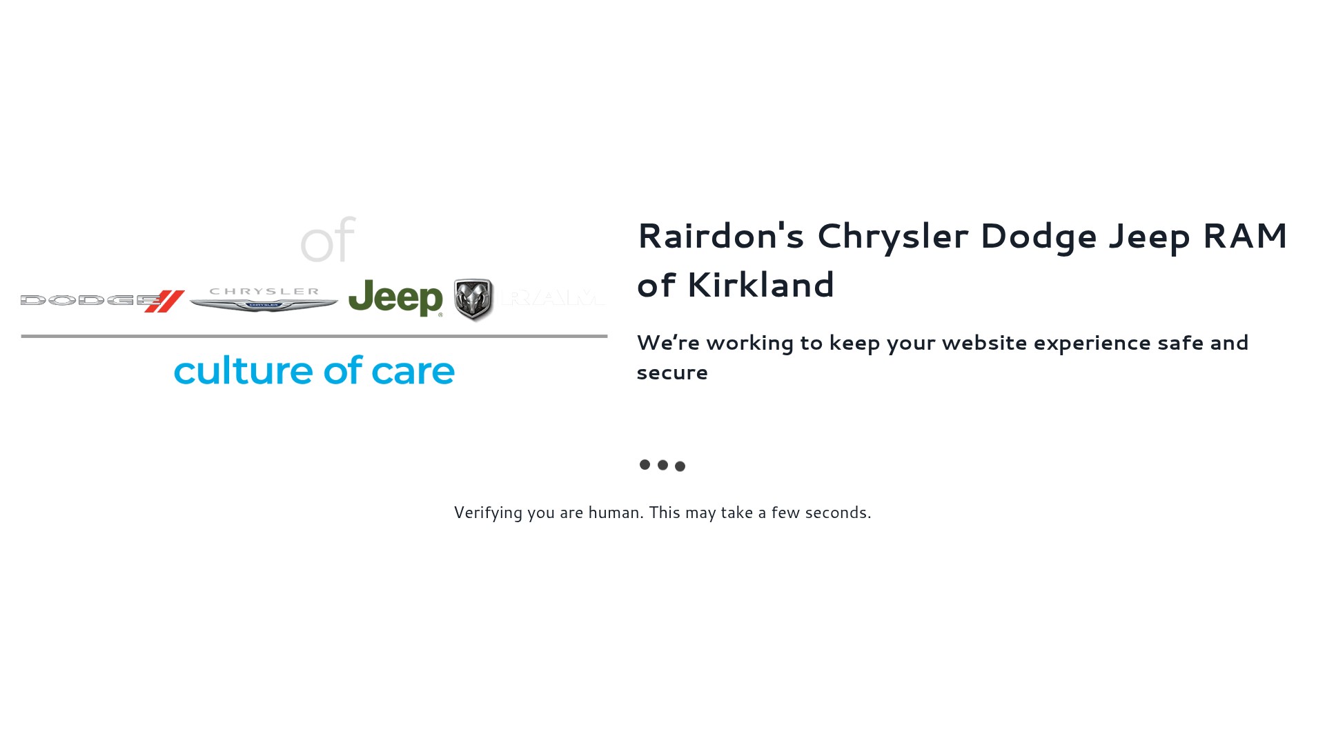 Screenshot of dodgechryslerjeepofkirkland.com