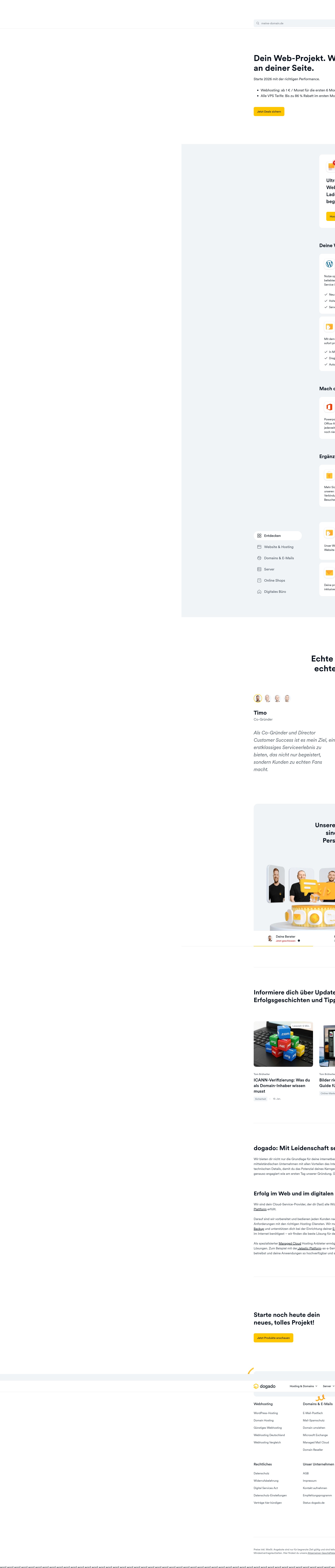 Screenshot of dogado.de