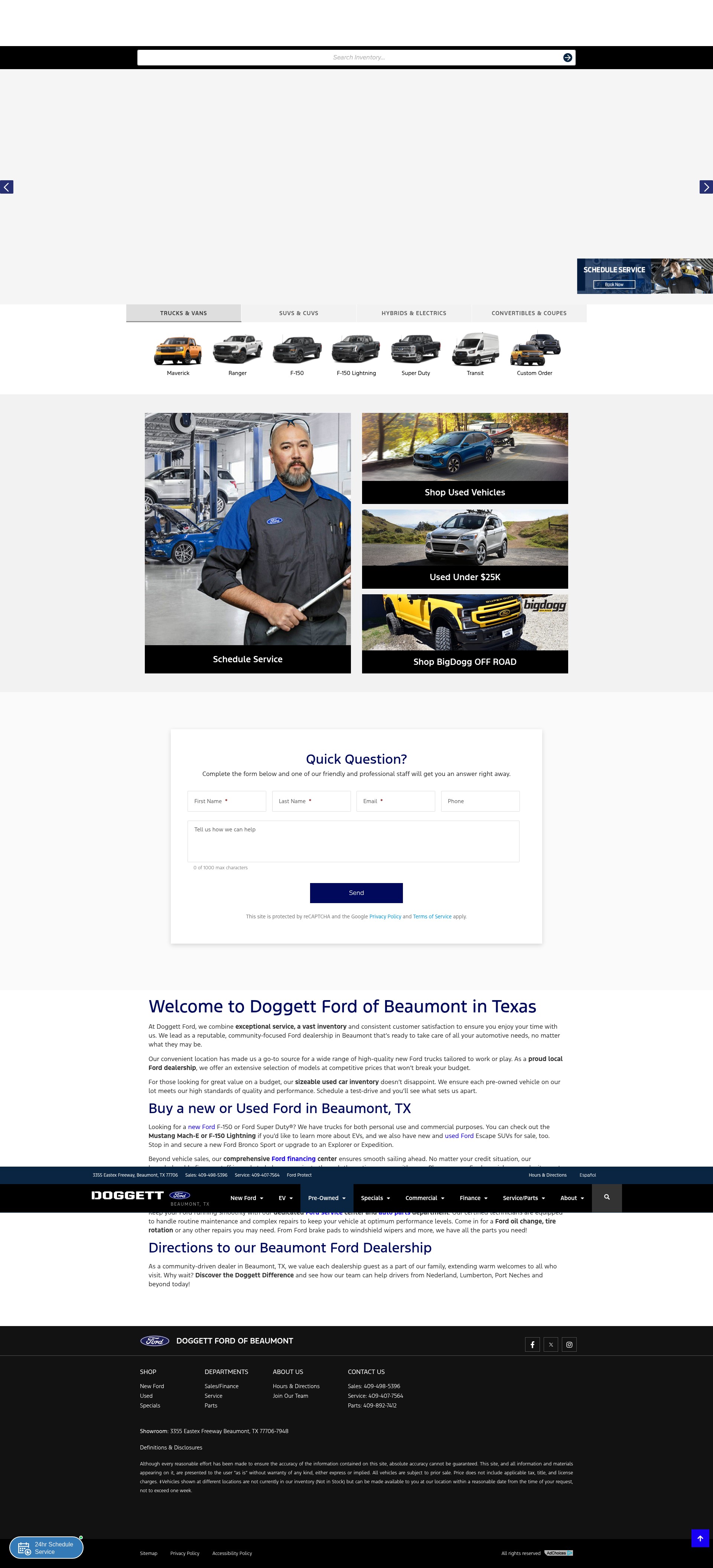Screenshot of doggettfordbeaumont.com