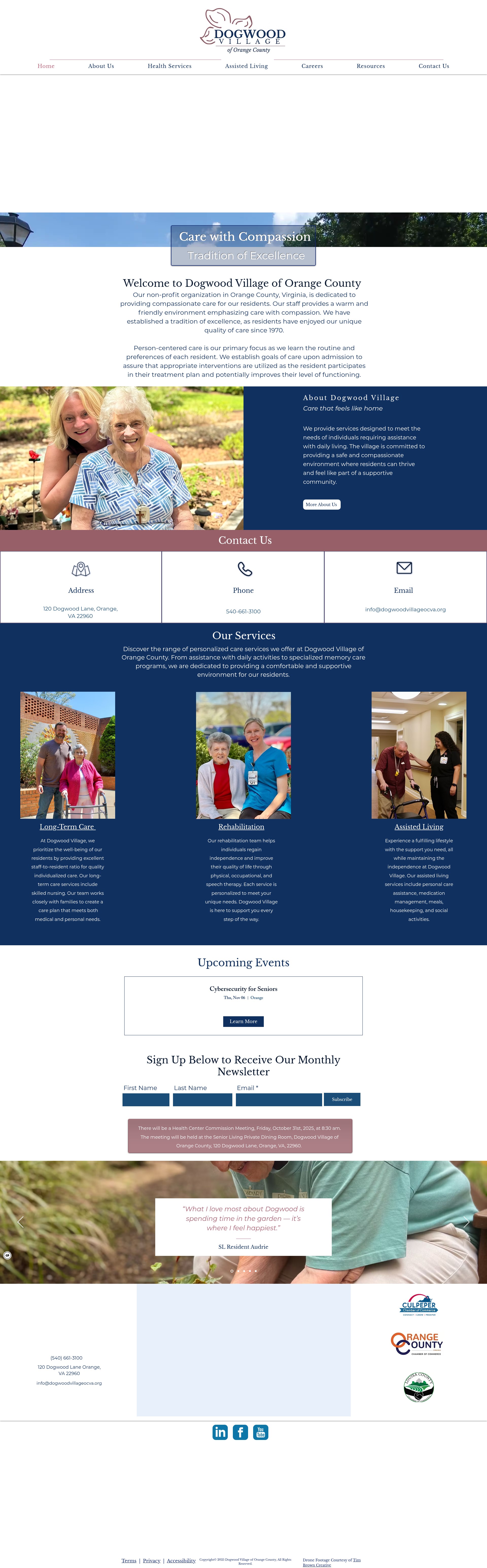 Screenshot of dogwoodvillageocva.org