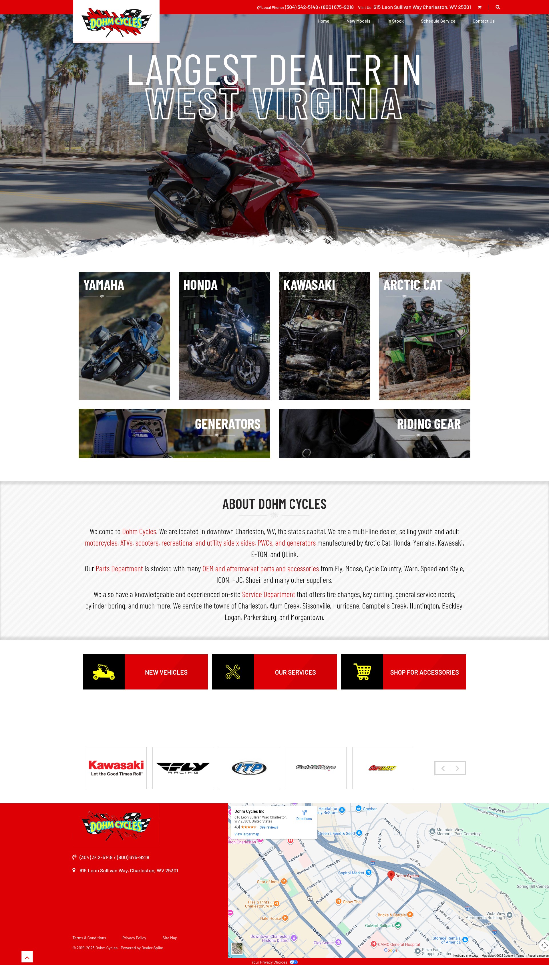 Screenshot of dohmcycles.com
