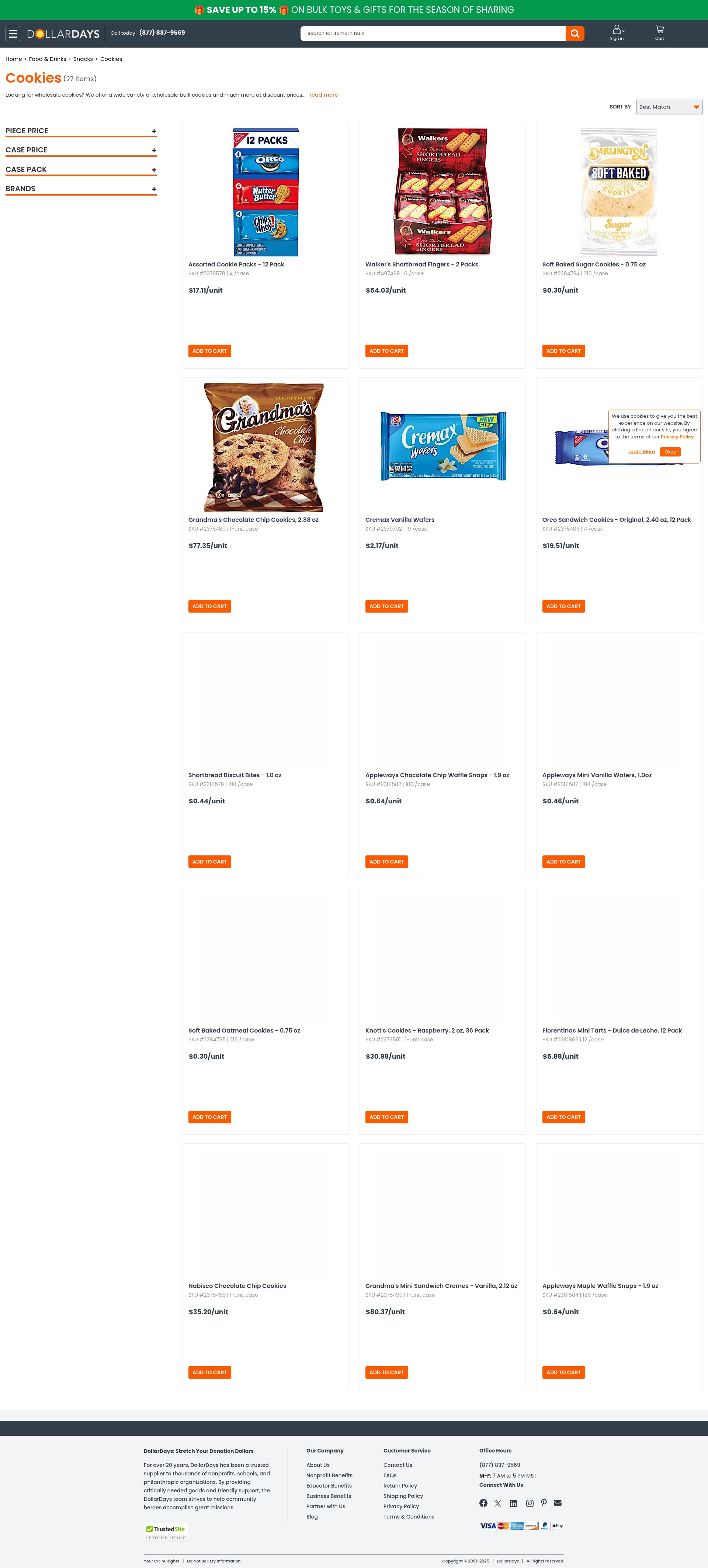 Screenshot of dollardays.com