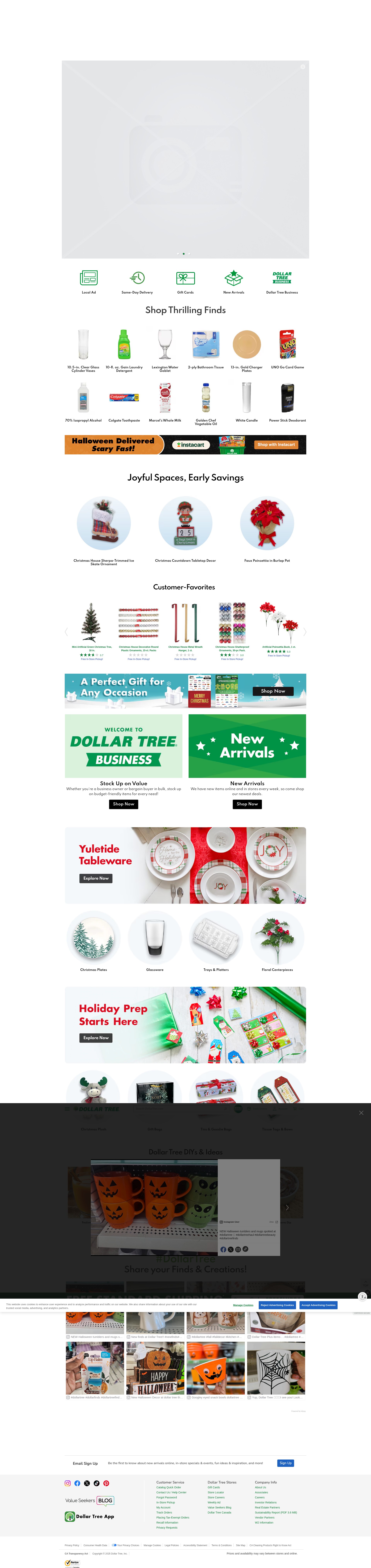 Screenshot of dollartree.com